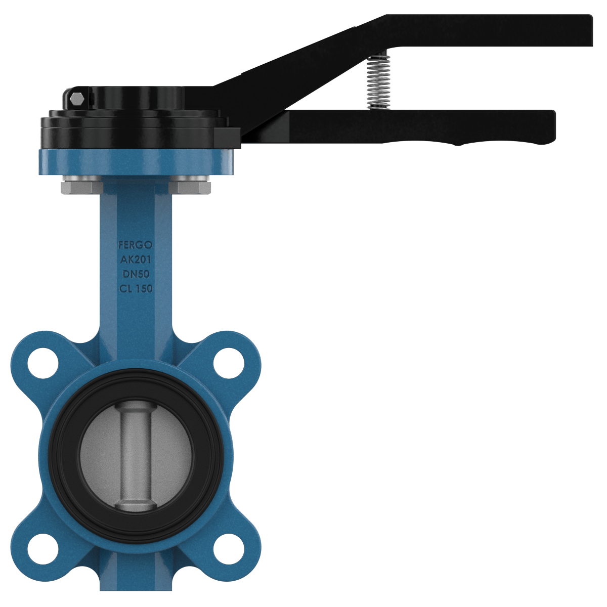 Butterfly valve DN50 ASME Class 150 for industrial piping systems