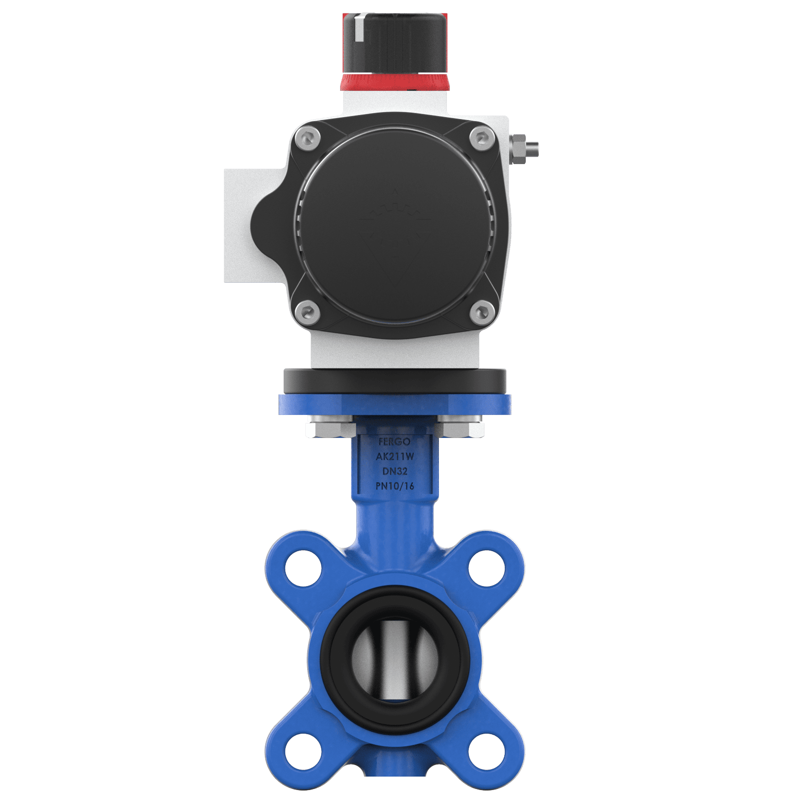 Vanne papillon DN32 pour eau potable avec actionneur pneumatique Vanne papillon pneumatique DN32 pour eau potable