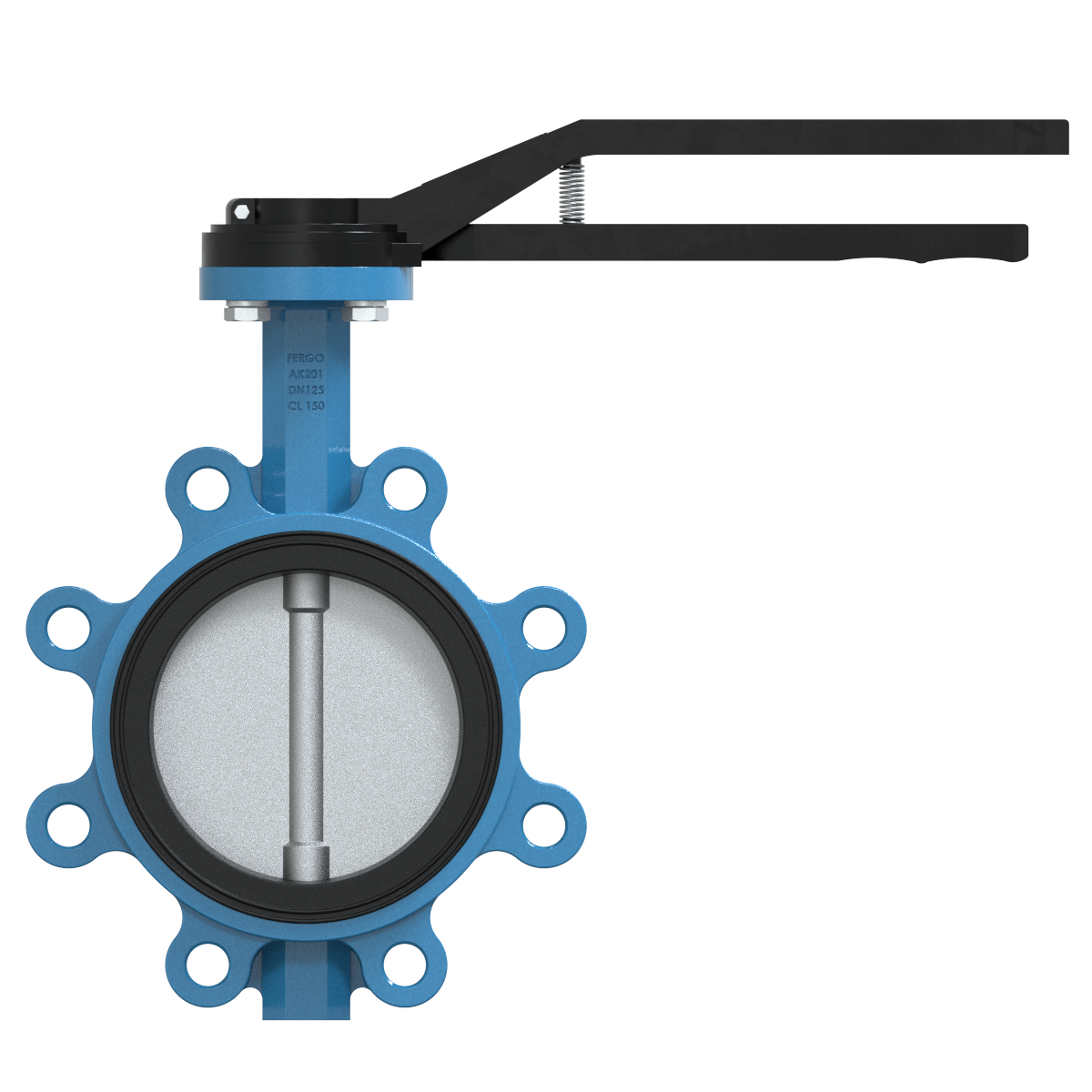 Butterfly valve DN125 ASME Class 150 for industrial piping systems