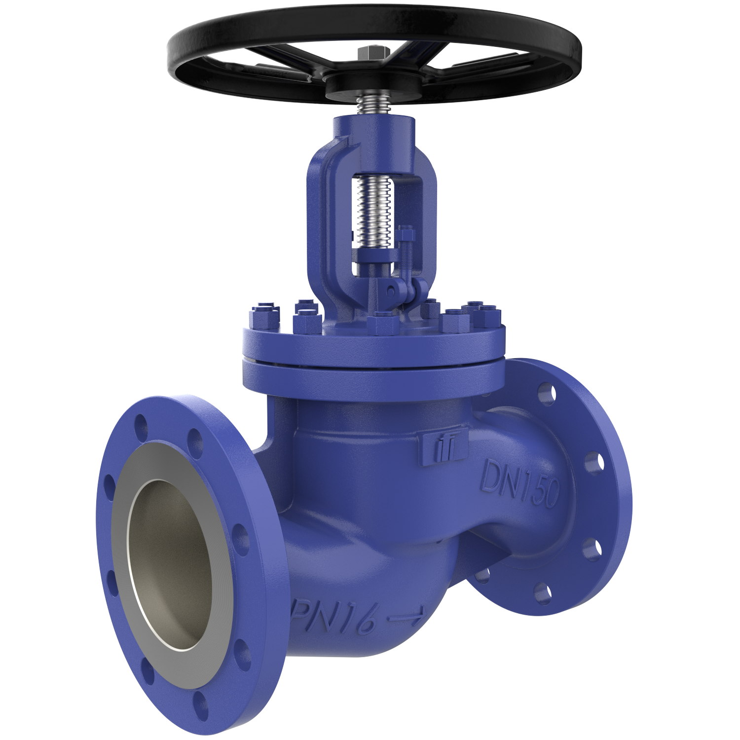 VG430 flanged shut-off valve DN 150 PN16 steel TA air handwheel