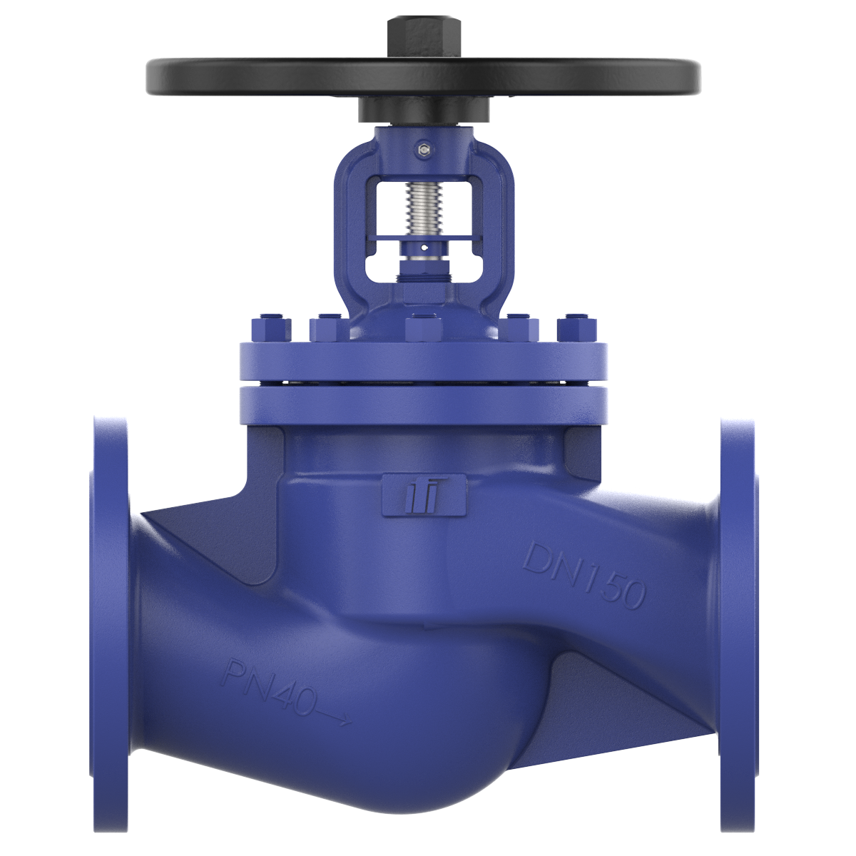 Steel bellows sealed globe valve DN150 PN16 with flanged ends Bellows sealed globe valve DN150 PN16