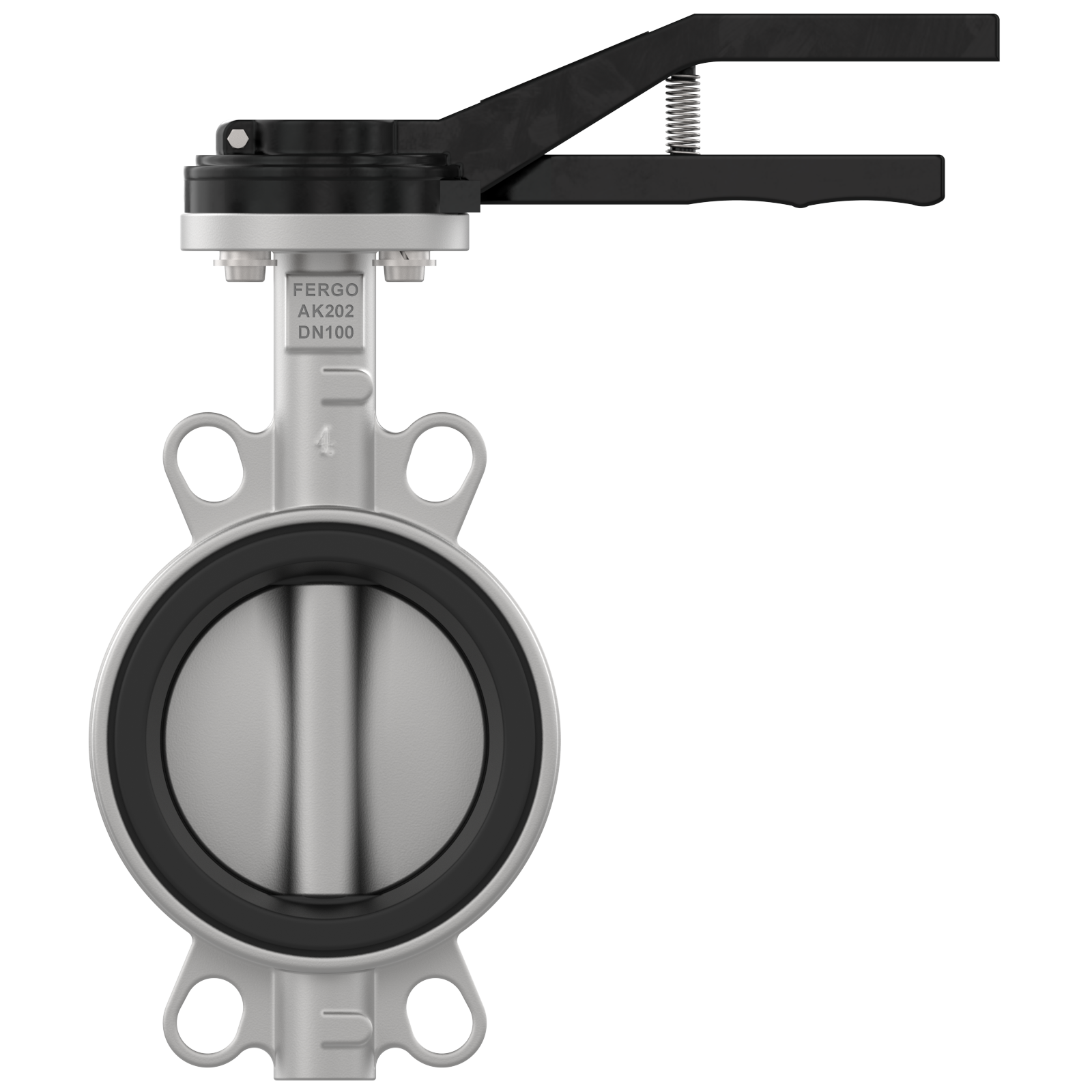 Edelstahl Absperrklappe DN100