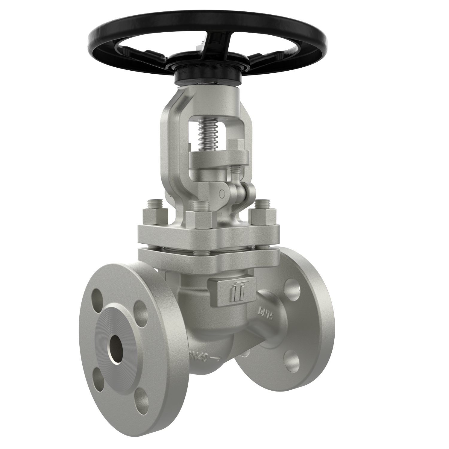 VG450 flanged shut-off valve DN 15 PN40 stainless steel TA air handwheel