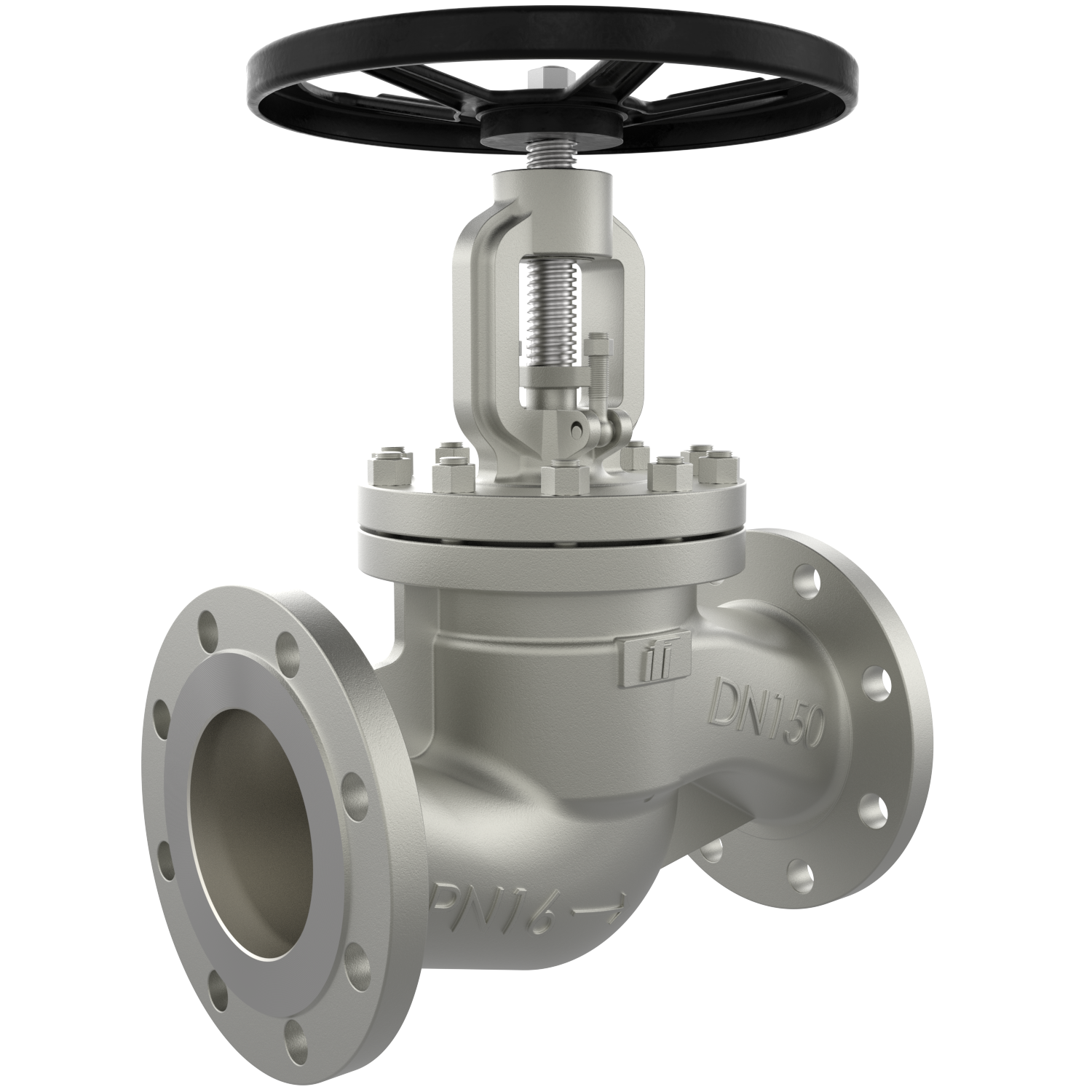 VG450 flanged shut-off valve DN 150 PN16 stainless steel TA air handwheel