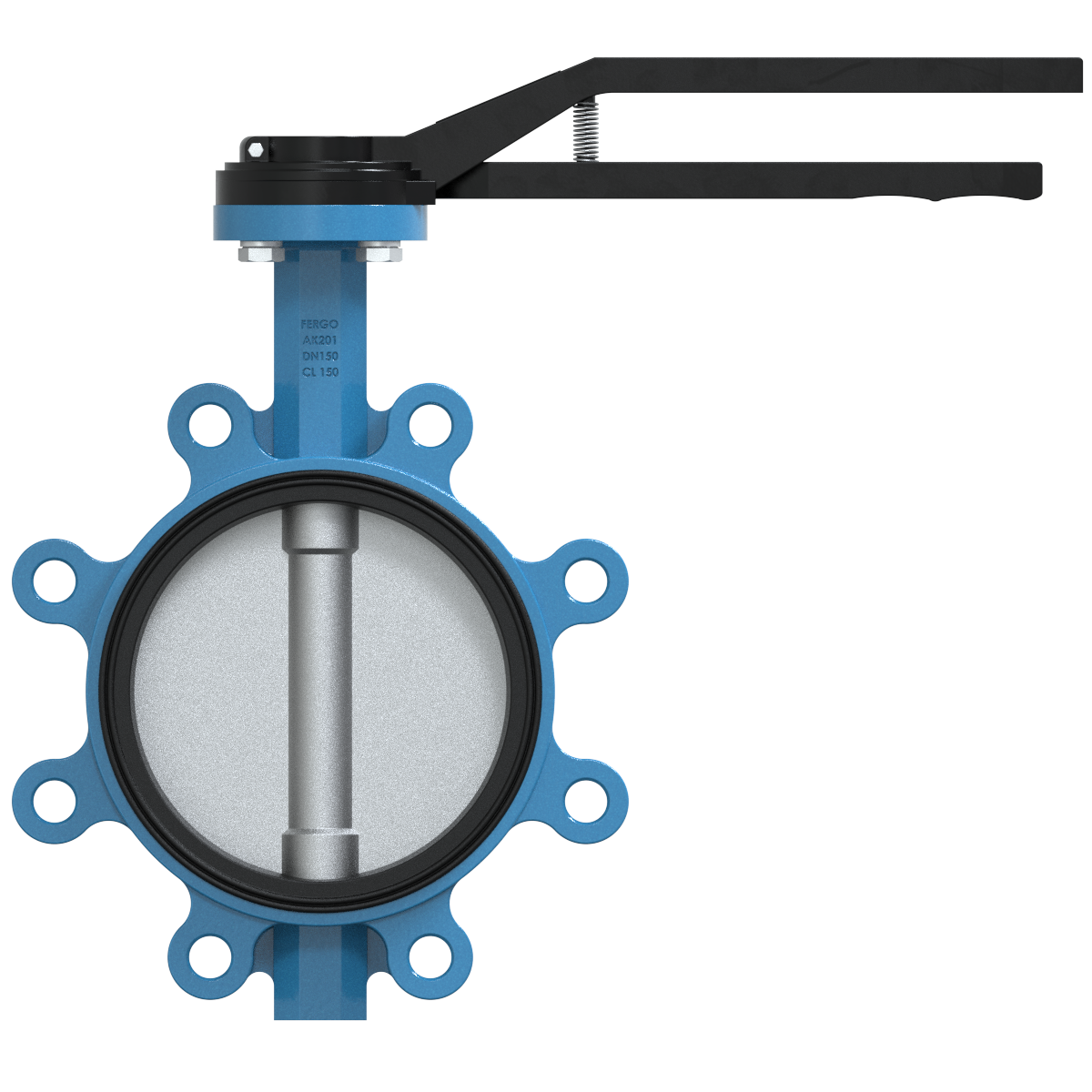 Butterfly valve DN150 ASME Class 150 for industrial piping systems