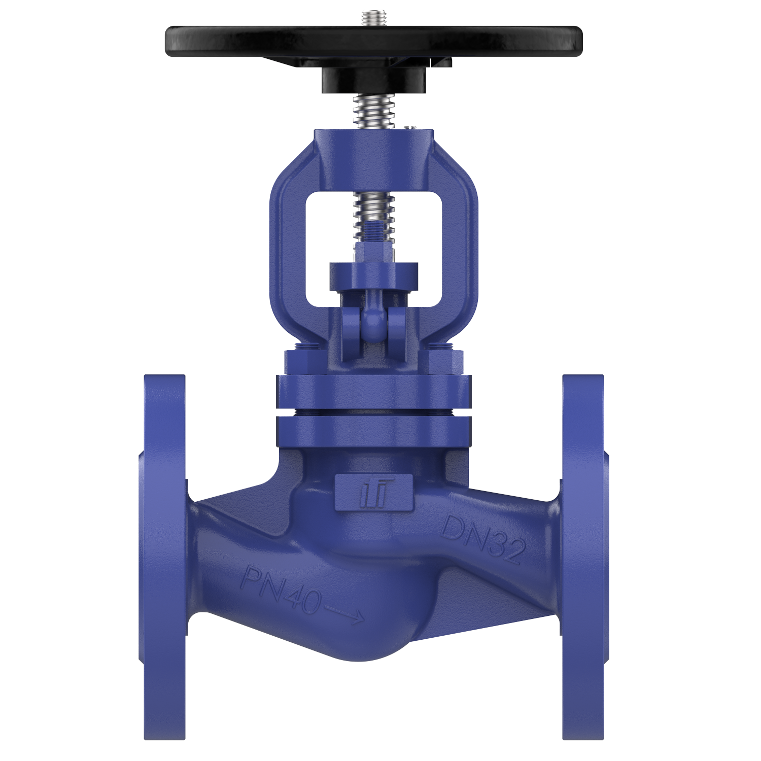 VG430 flanged shut-off valve DN 32 PN16/40 steel TA-air handwheel