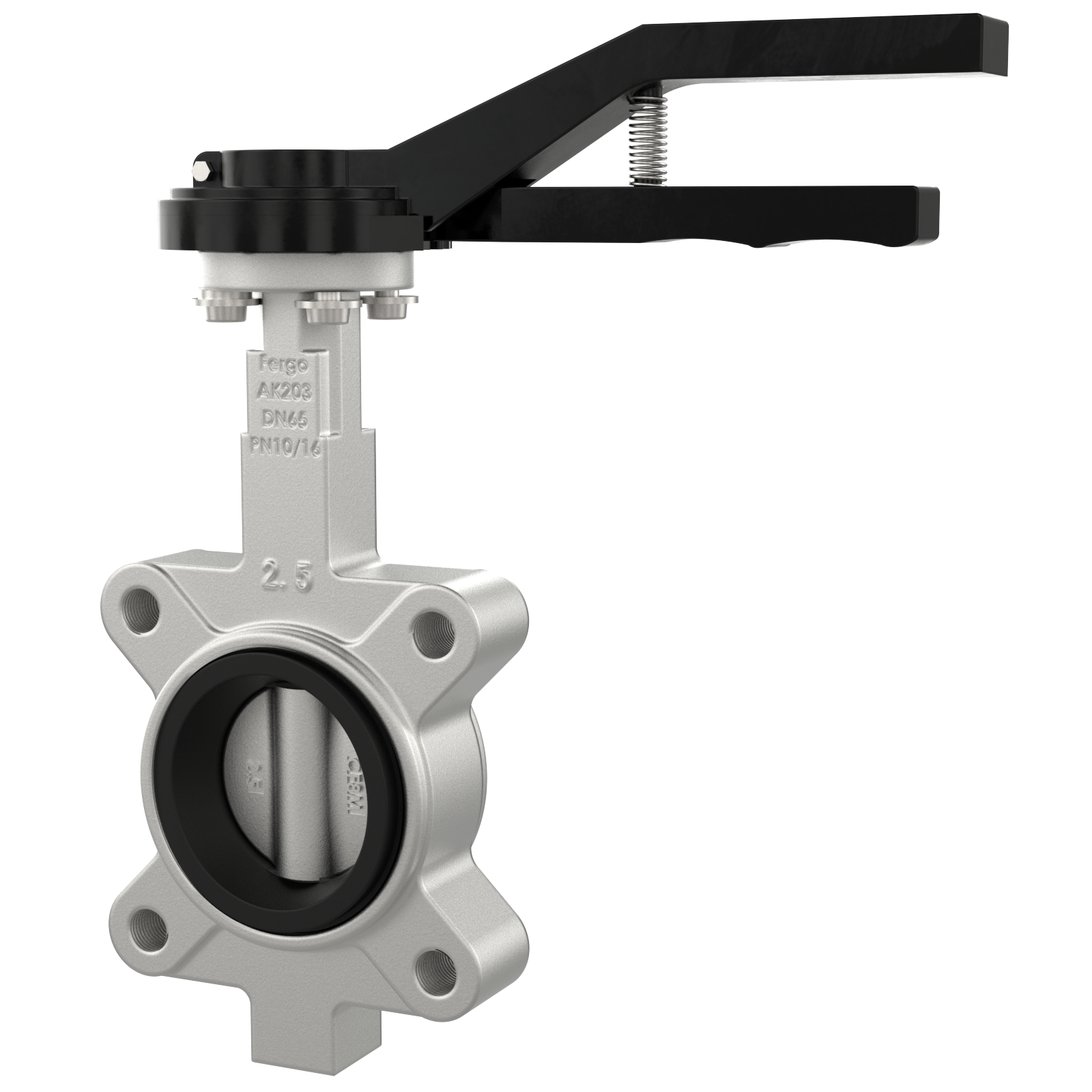 Edelstahl Absperrklappe DN65