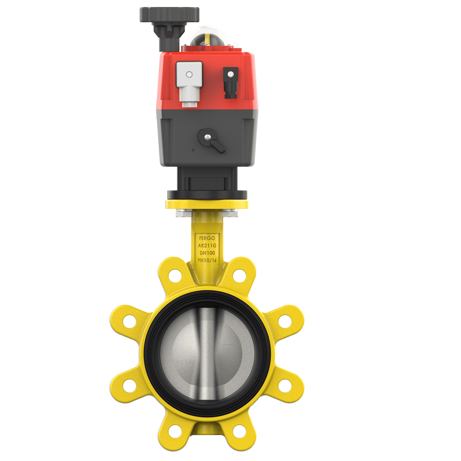 Electric butterfly valve DN100 for gas