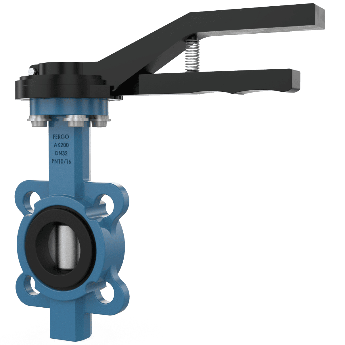 Vanne papillon EPDM DN32 avec levier manuel