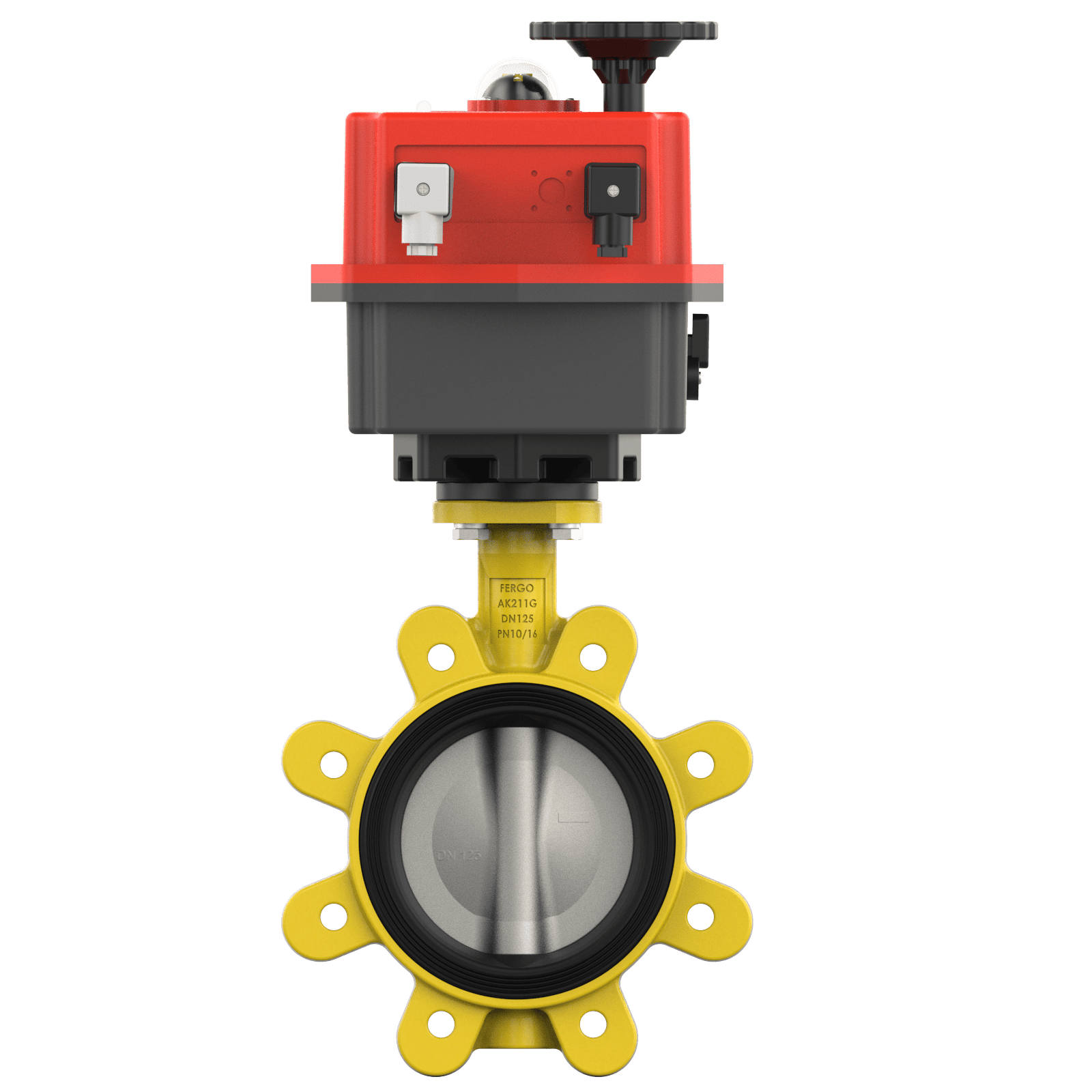 Butterfly valve DN125 for gas with electric actuator Electric butterfly valve DN125 for gas