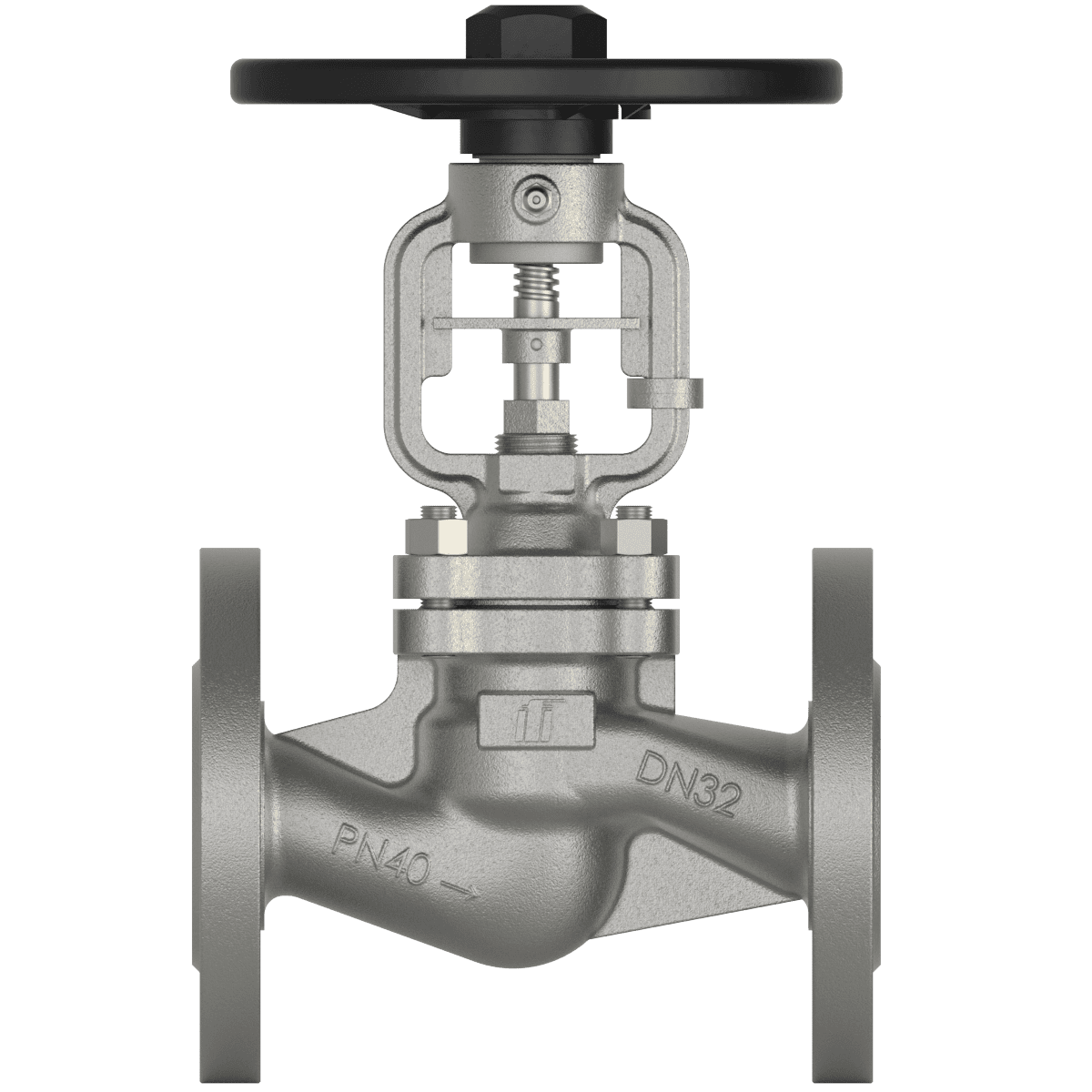 Stainless steel bellows sealed globe valve DN32
