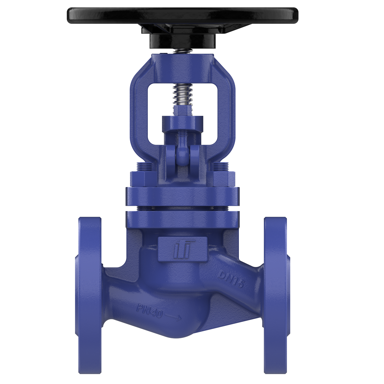 VG430 flanged shut-off valve DN 15 PN16/40 steel TA-air handwheel