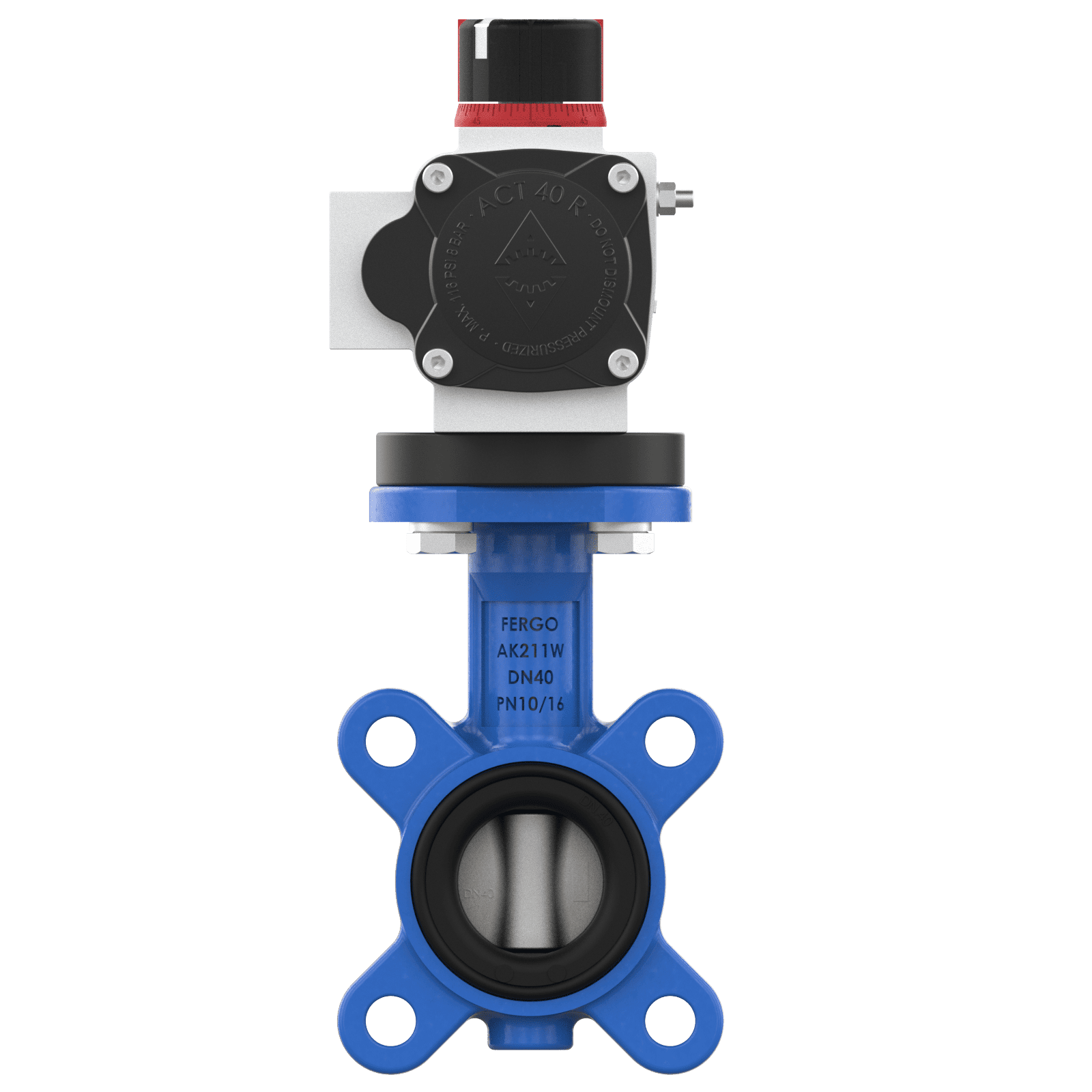Pneumatische Absperrklappe DN40 für Trinkwasser Trinkwasser Absperrklappe DN40 pneumatisch