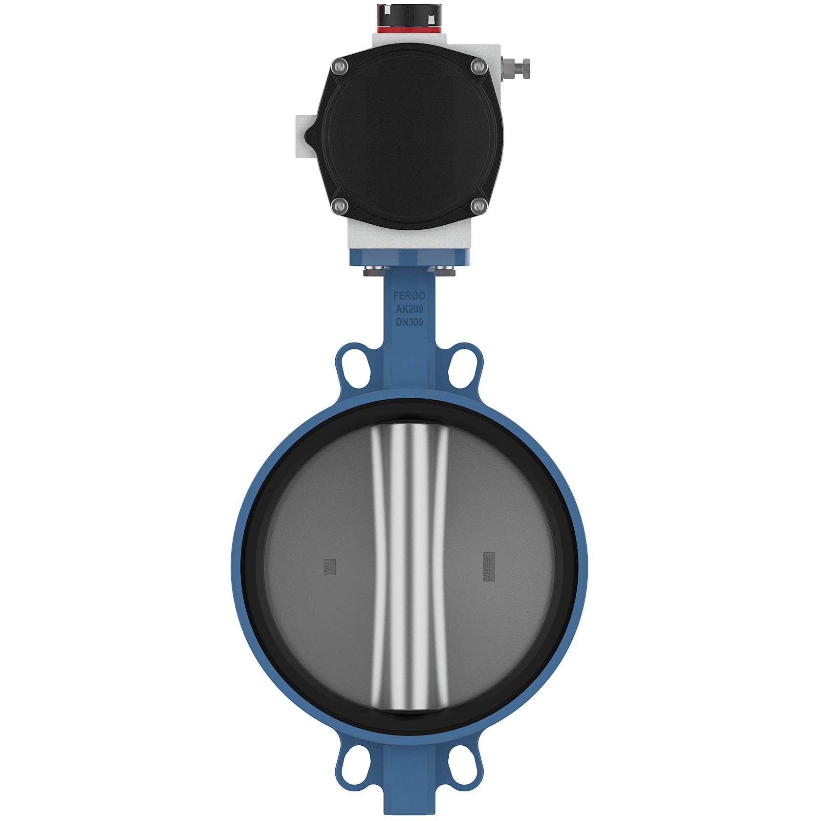 Butterfly valve DN300 pneumatic actuator Pneumatic butterfly valve DN 300