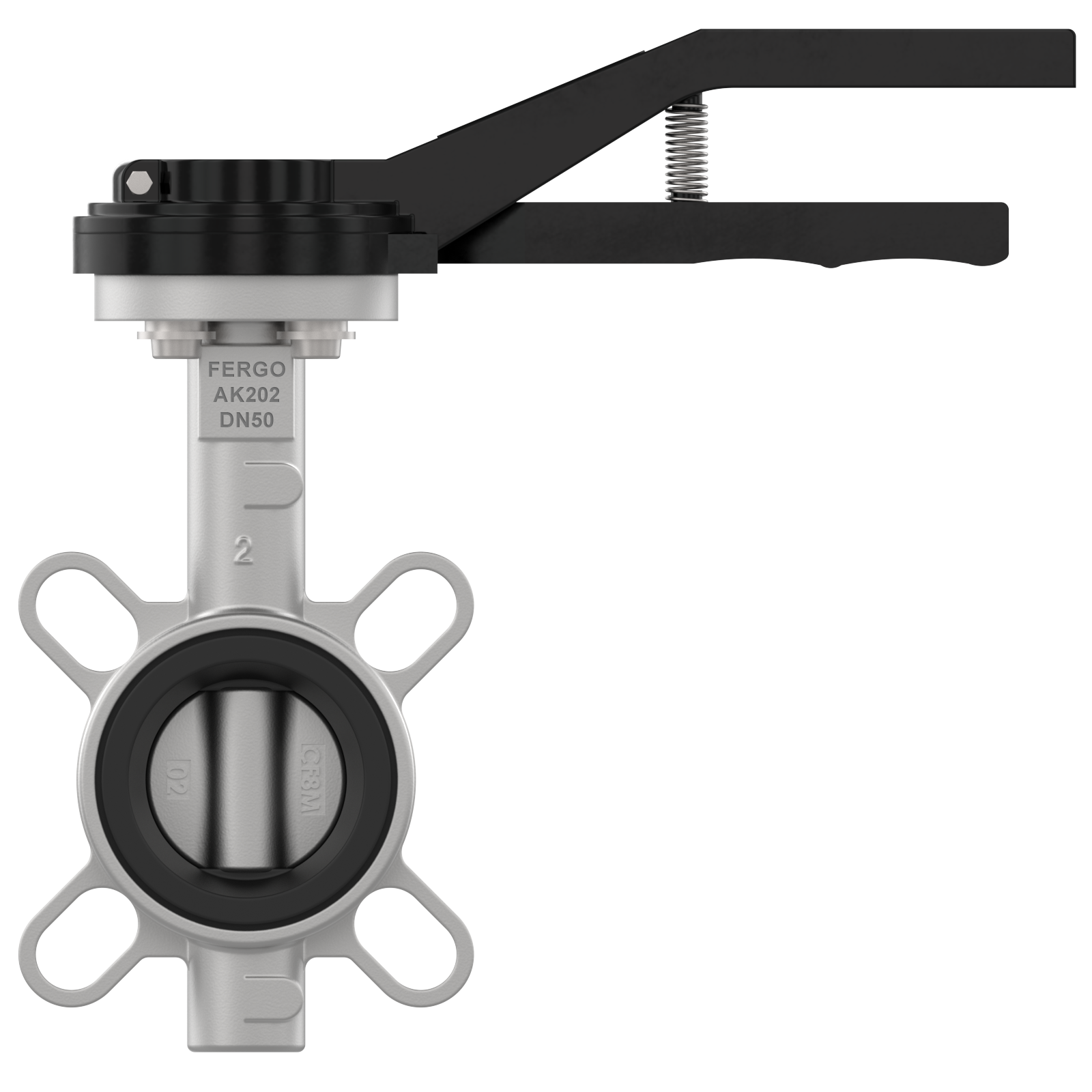 Edelstahl Absperrklappe DN50