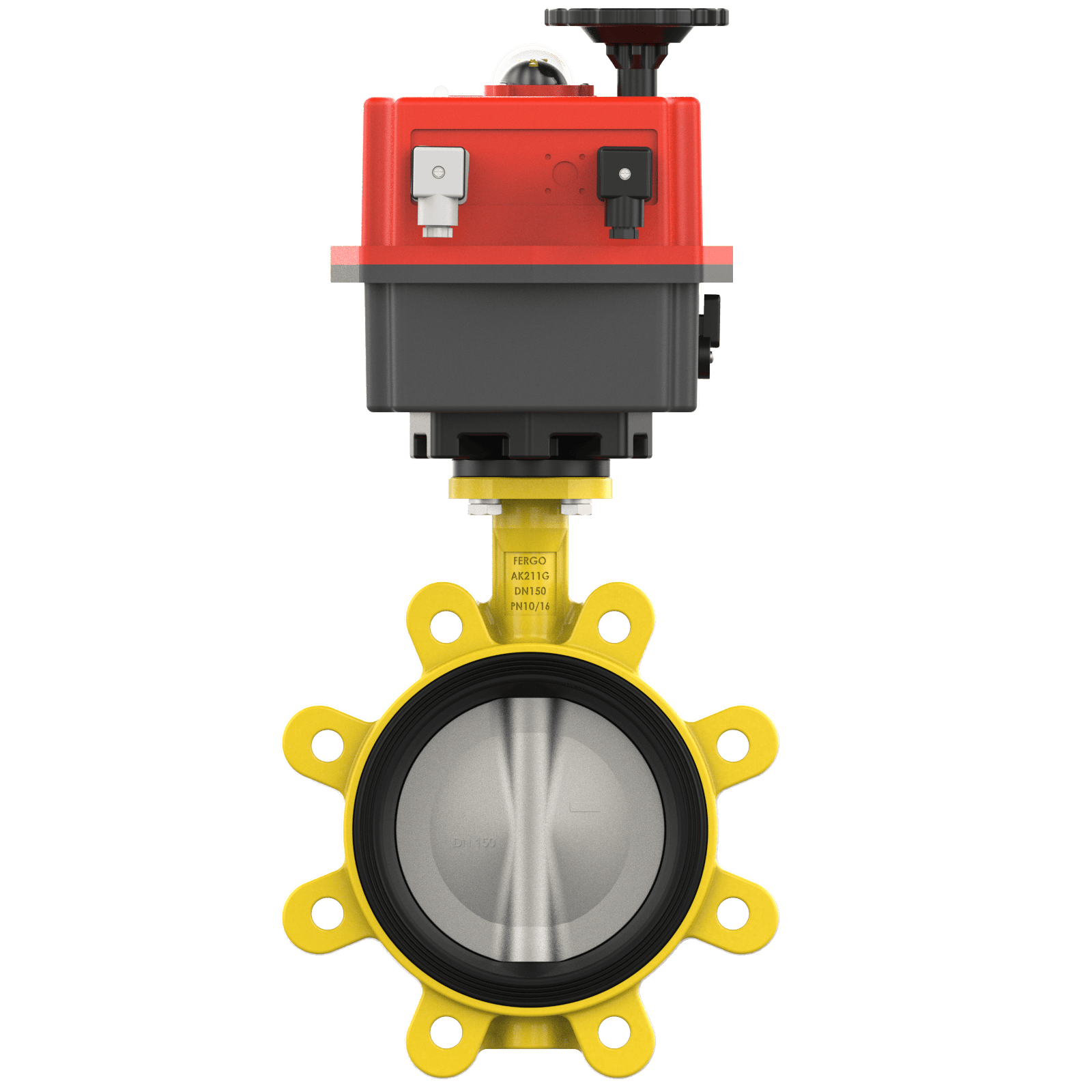 Butterfly valve DN150 for gas with electric actuator Electric butterfly valve DN150 for gas