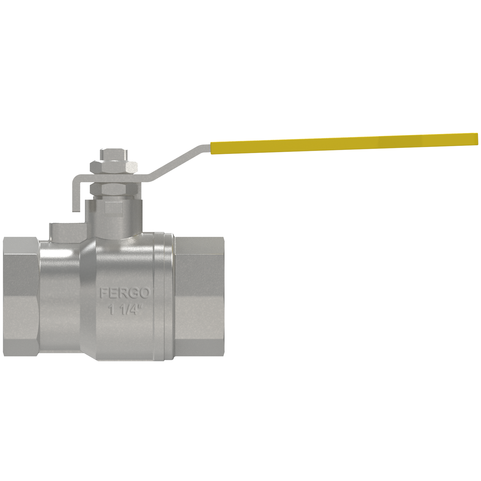 Vanne à bille gaz / biogaz 1-1/4 pouce Vanne à bille en acier inoxydable 1-1/4 pouce pour conduites de gaz et de biogaz avec certification DVGW