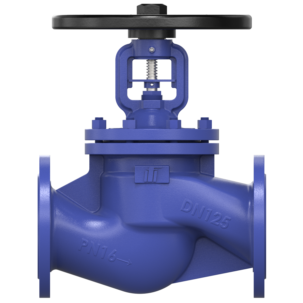Bellows sealed globe valve DN125 PN16