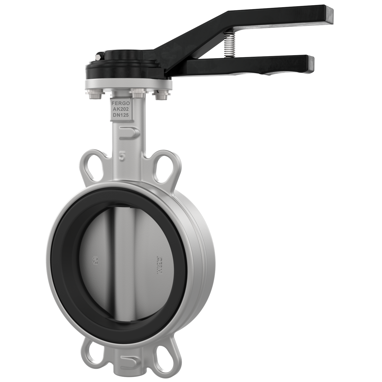Edelstahl Absperrklappe DN125
