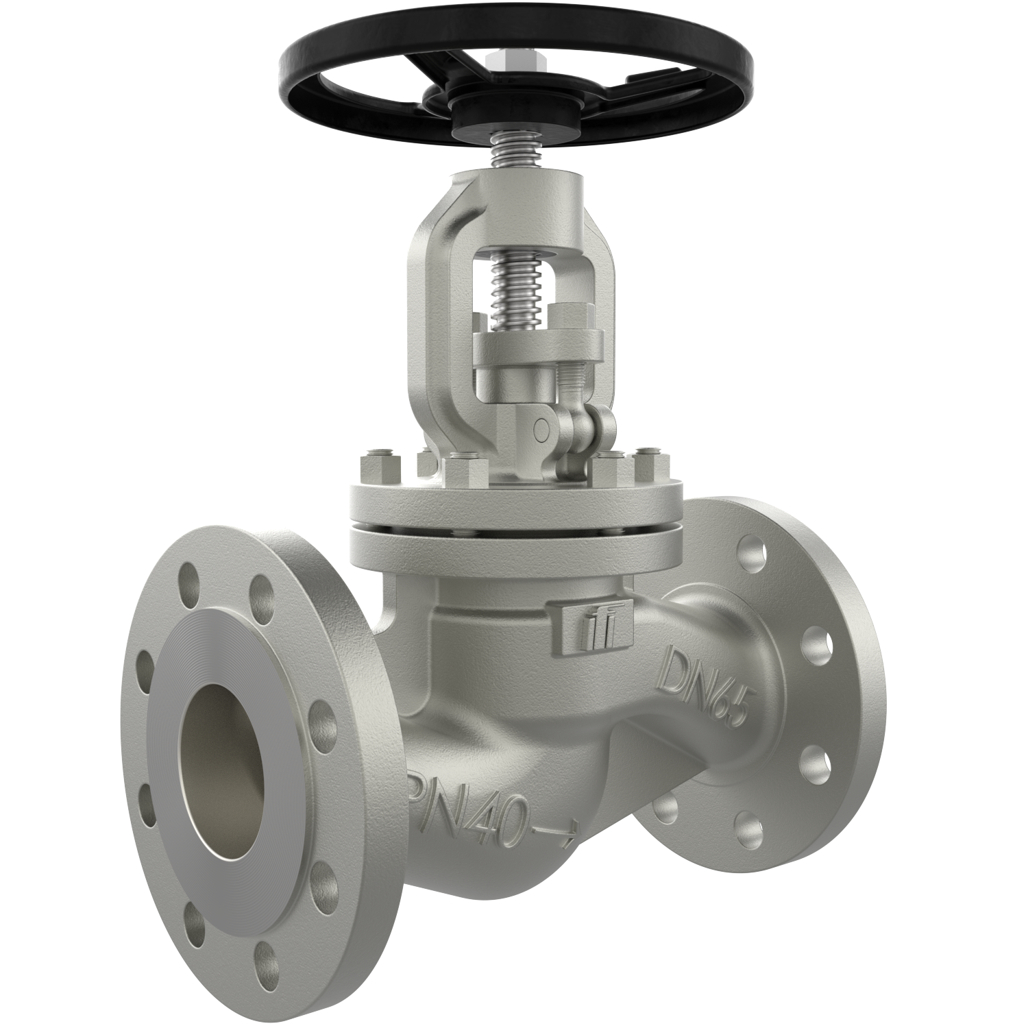 VG450 flanged shut-off valve DN 65 PN40 stainless steel TA-Luft handwheel