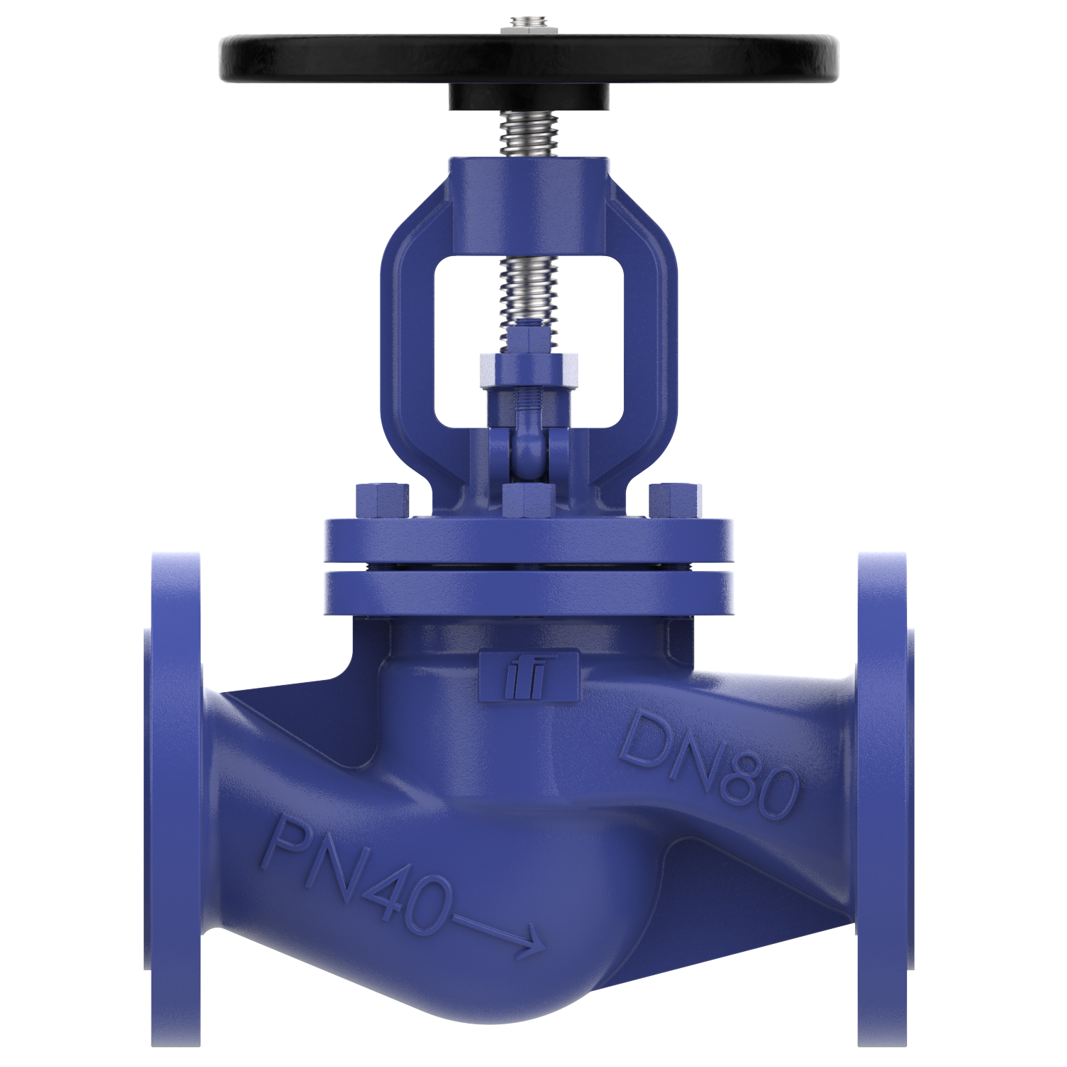 VG430 flanged shut-off valve DN 80 PN16/40 steel handwheel