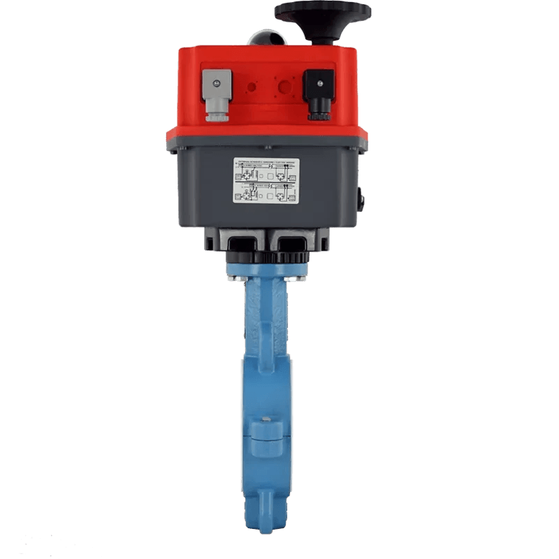 AK130 Absperrklappe DN 125 PN16 PTFE elektrischer Antrieb 24V - 230V PTFE Absperrklappe