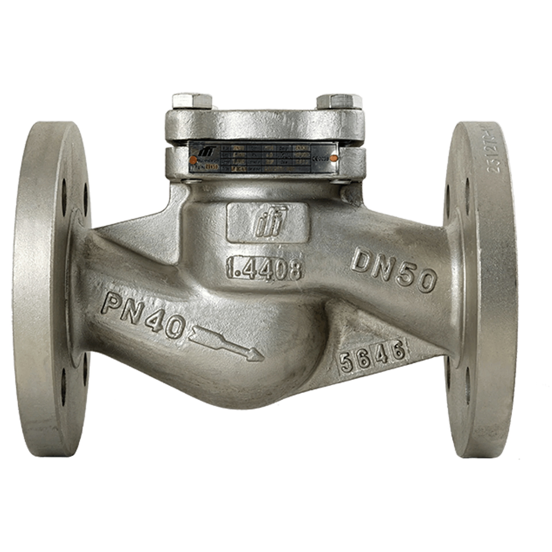 RV450 Flansch Rückschlagventil DN 20 PN10/16/40 Edelstahl federbelastet Flansch Rückschlagventile aus Edelstahl