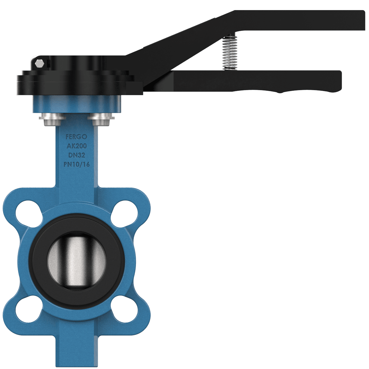 Vanne papillon EPDM DN32 avec levier manuel