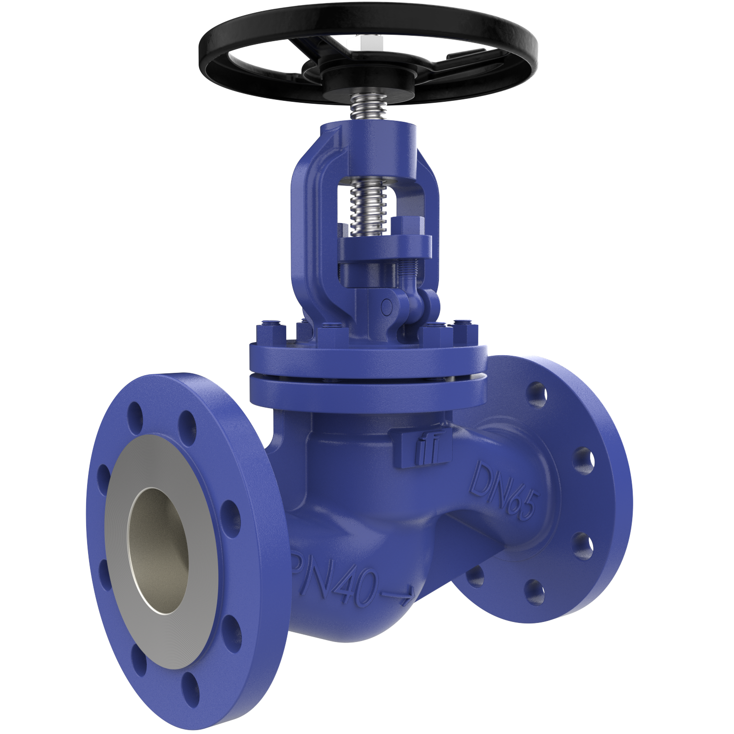 VG430 flanged shut-off valve DN 65 PN40 steel TA air handwheel