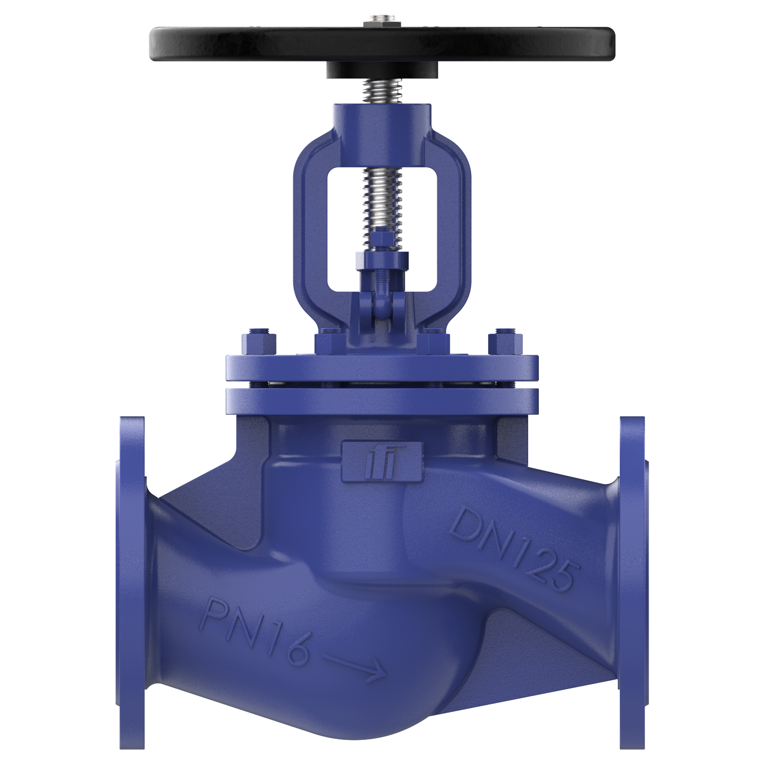 VG430 flanged shut-off valve DN 125 PN16 steel TA air handwheel