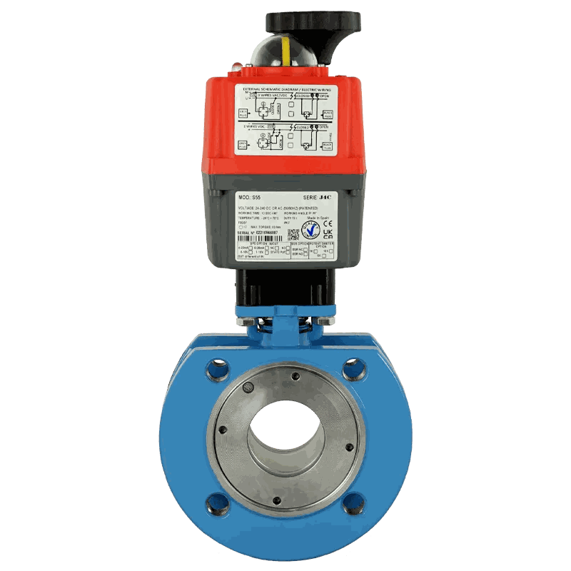 Vanne à boisseau sphérique compact Acier moulé Actionneur électrique