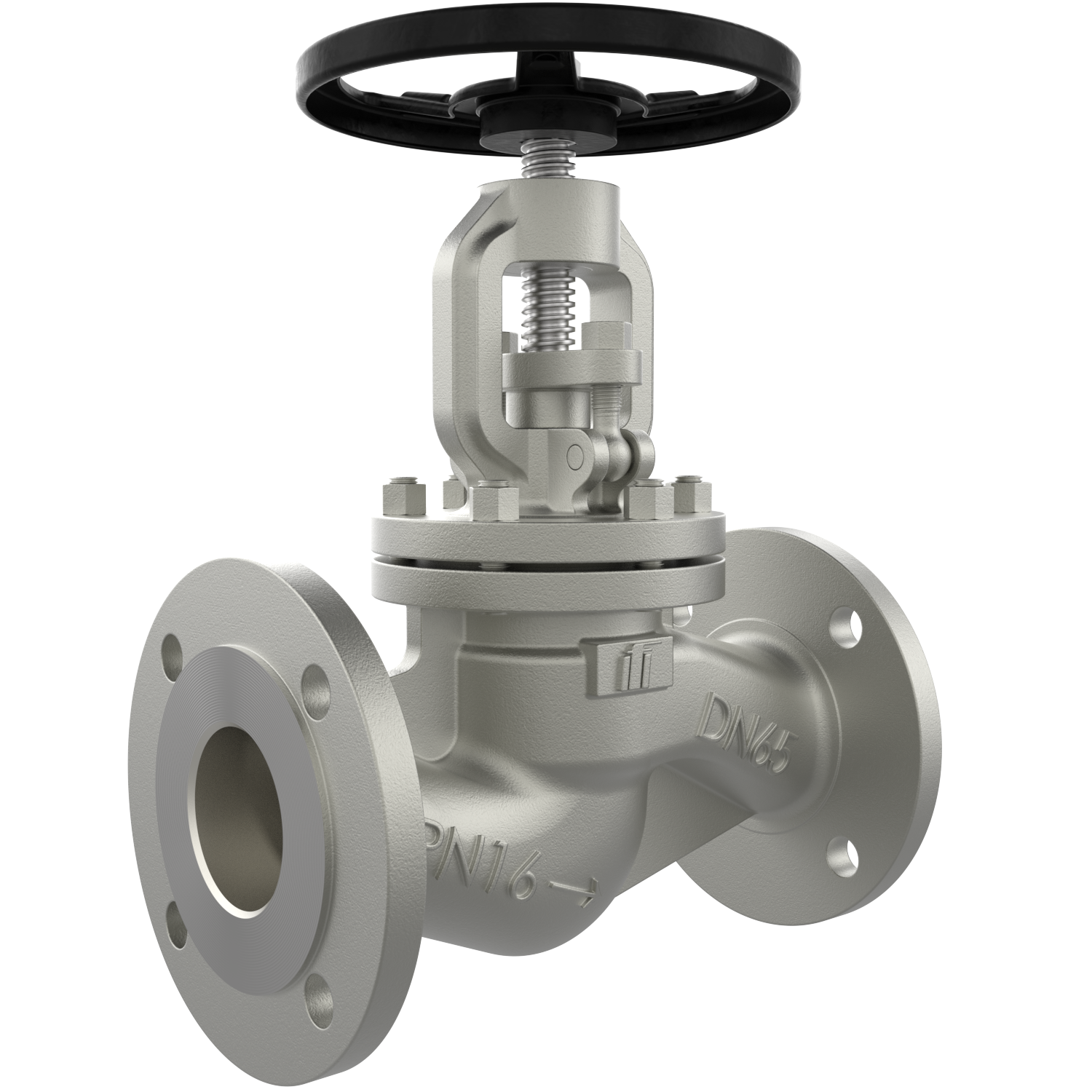 VG450 flanged shut-off valve DN 65 PN16 stainless steel TA air handwheel