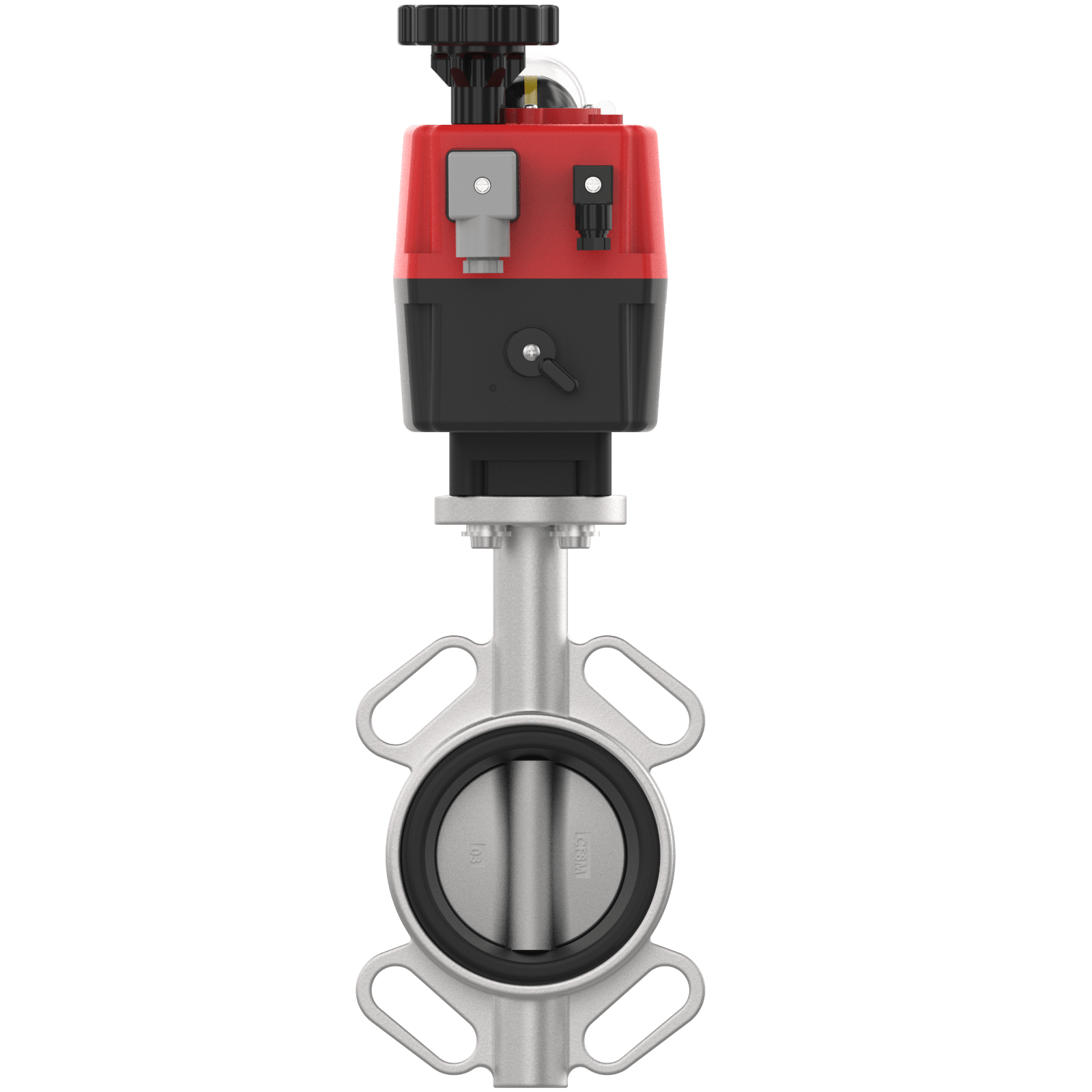 Elektrische Edelstahl Absperrklappe DN80