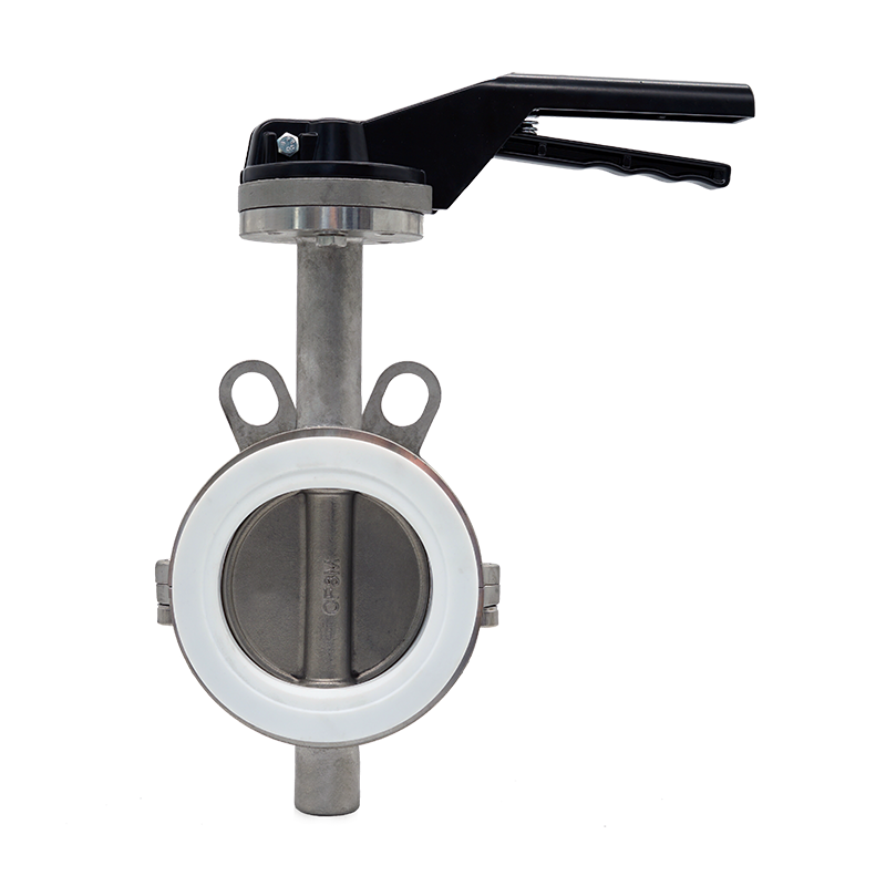 Edelstahl-Absperrklappe-PTFE
