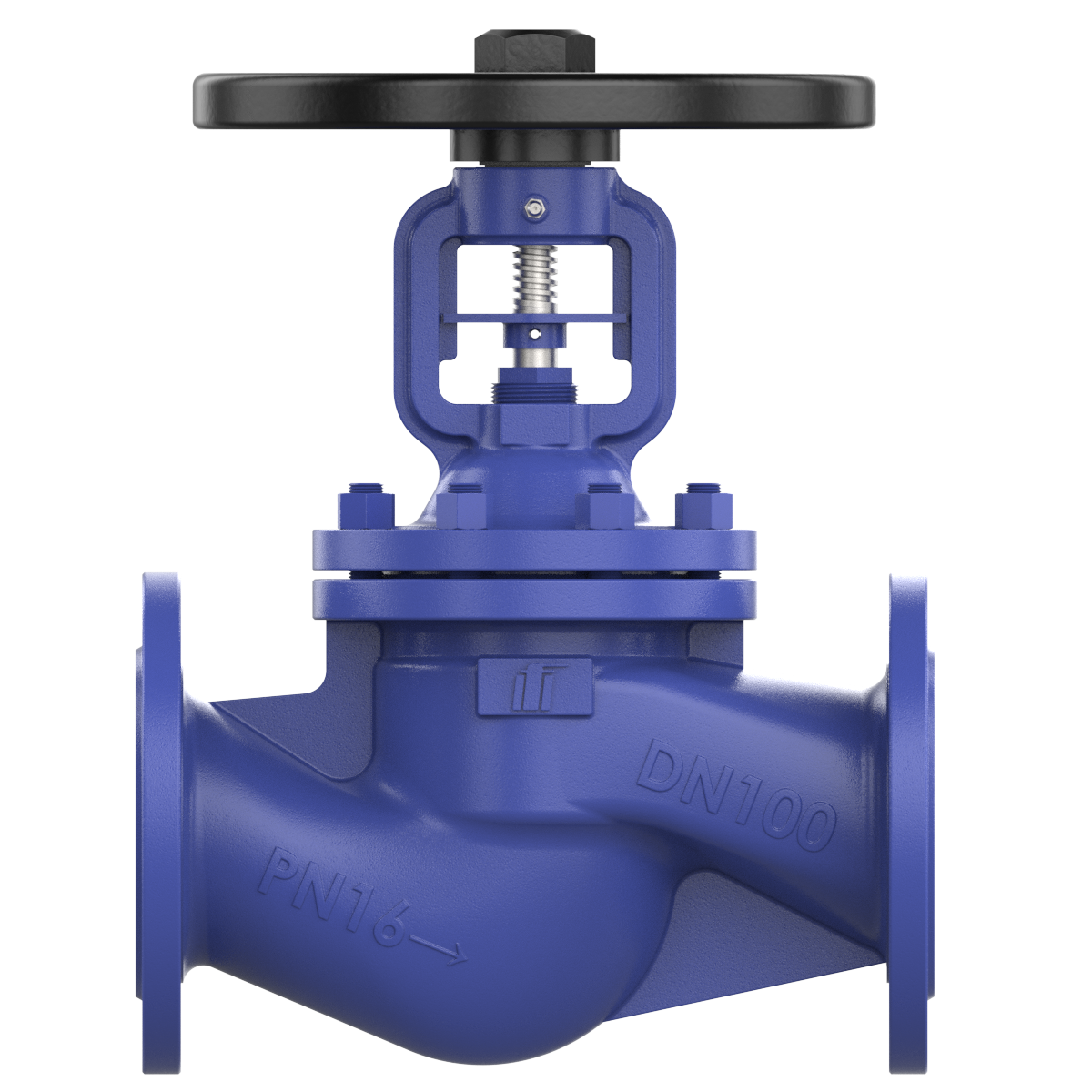 Bellows sealed globe valve DN100 PN16