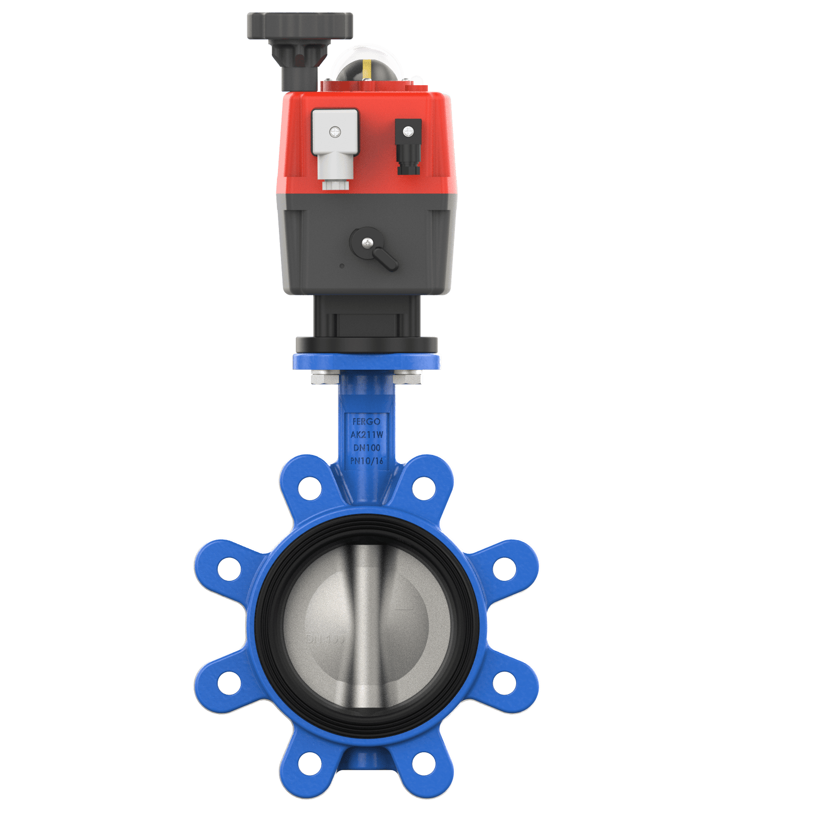Drinking water butterfly valve DN100 electric