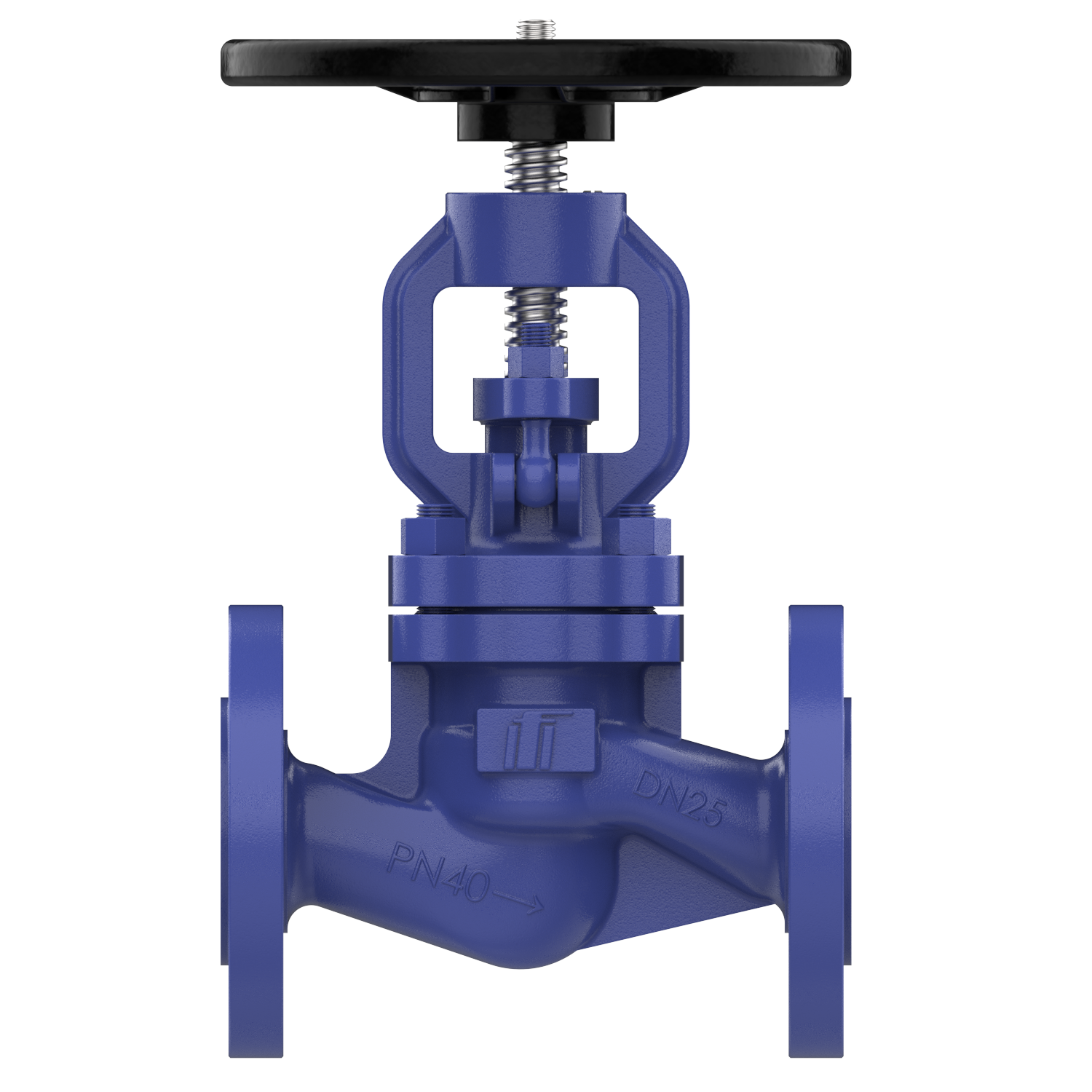 VG430 Flanged globe valve DN 25 PN40 steel TA-Luft handwheel