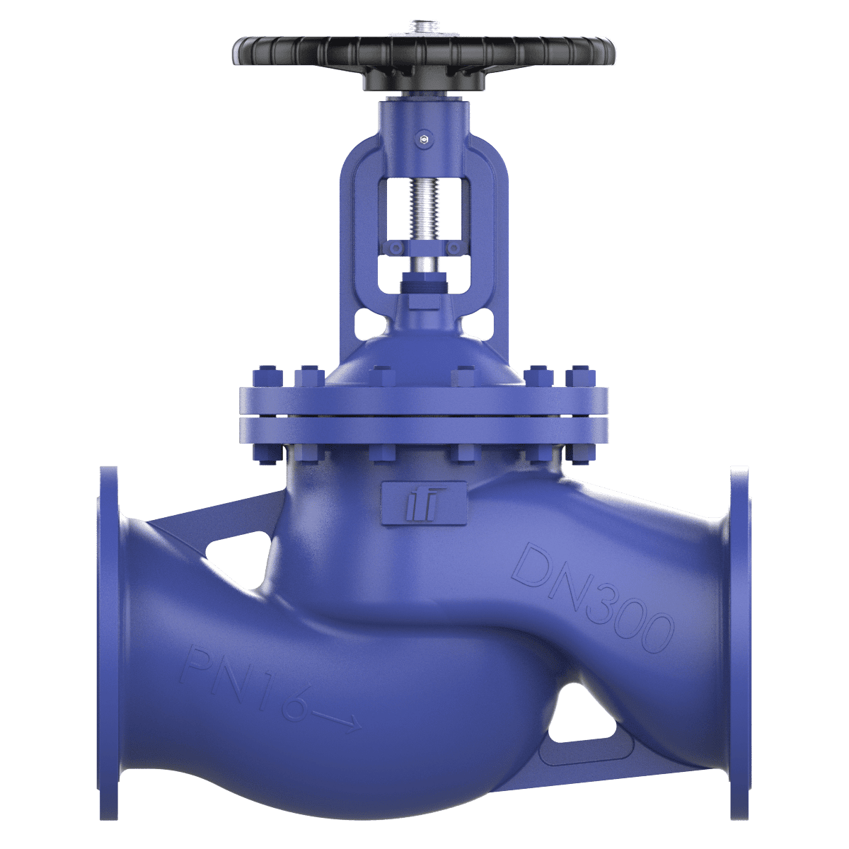 Bellows sealed globe valve DN300 PN16