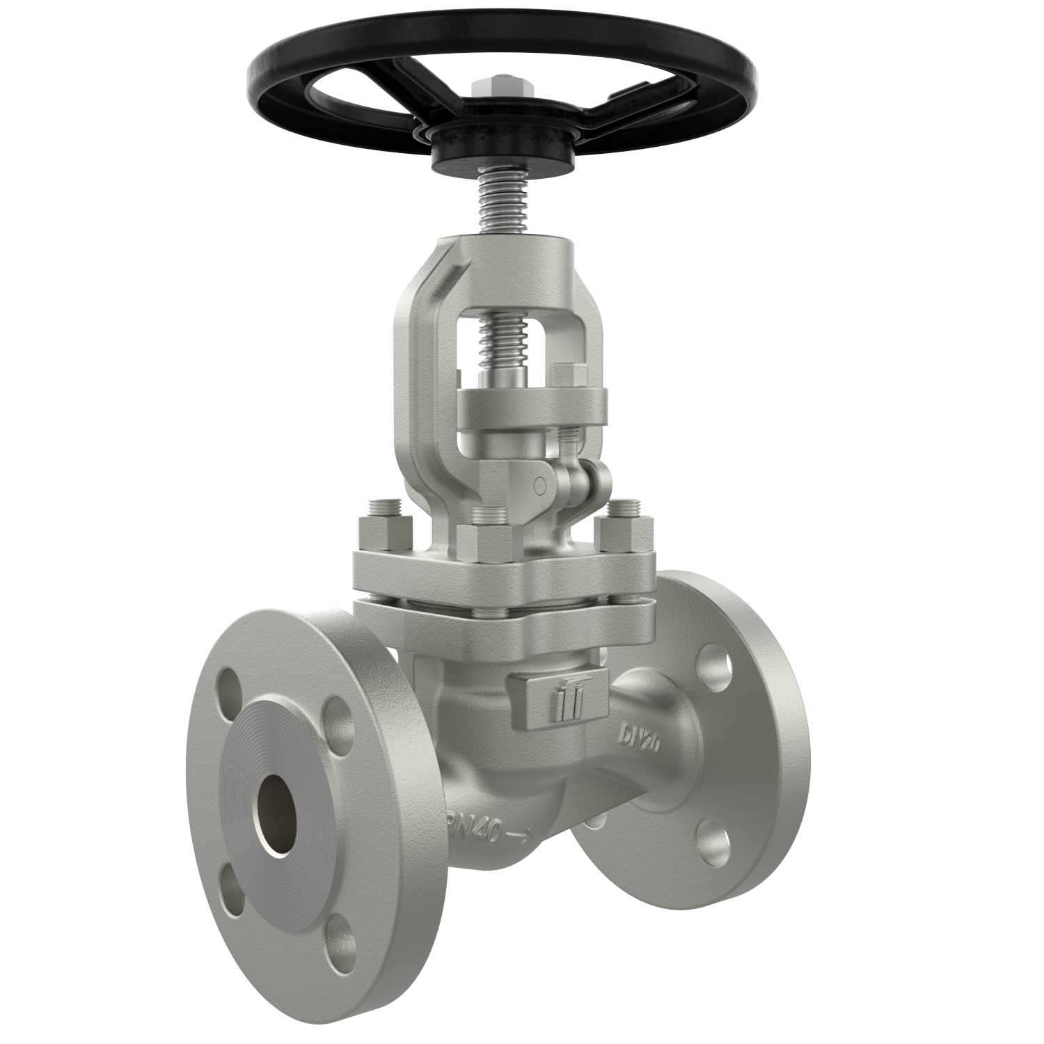 VG450 flanged shut-off valve DN 20 PN40 stainless steel TA-Luft handwheel