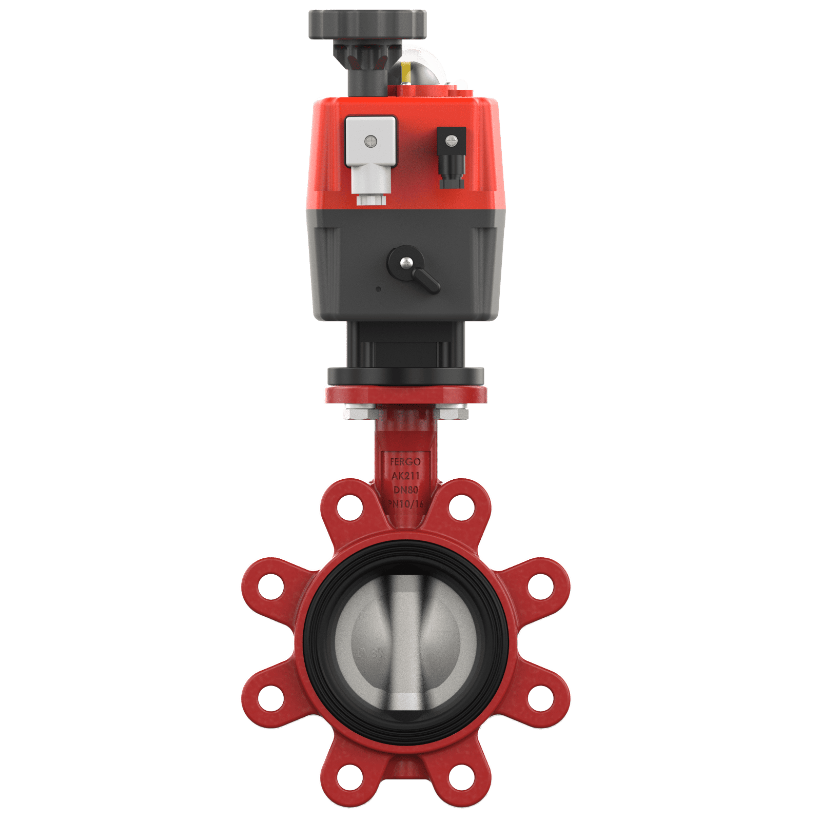 Butterfly valve with electric actuator DN80 Electric butterfly valve DN80