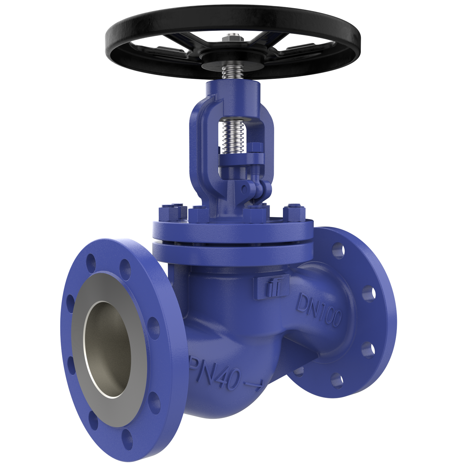 VG430 flanged globe valve DN 100 PN40 steel TA Luft handwheel