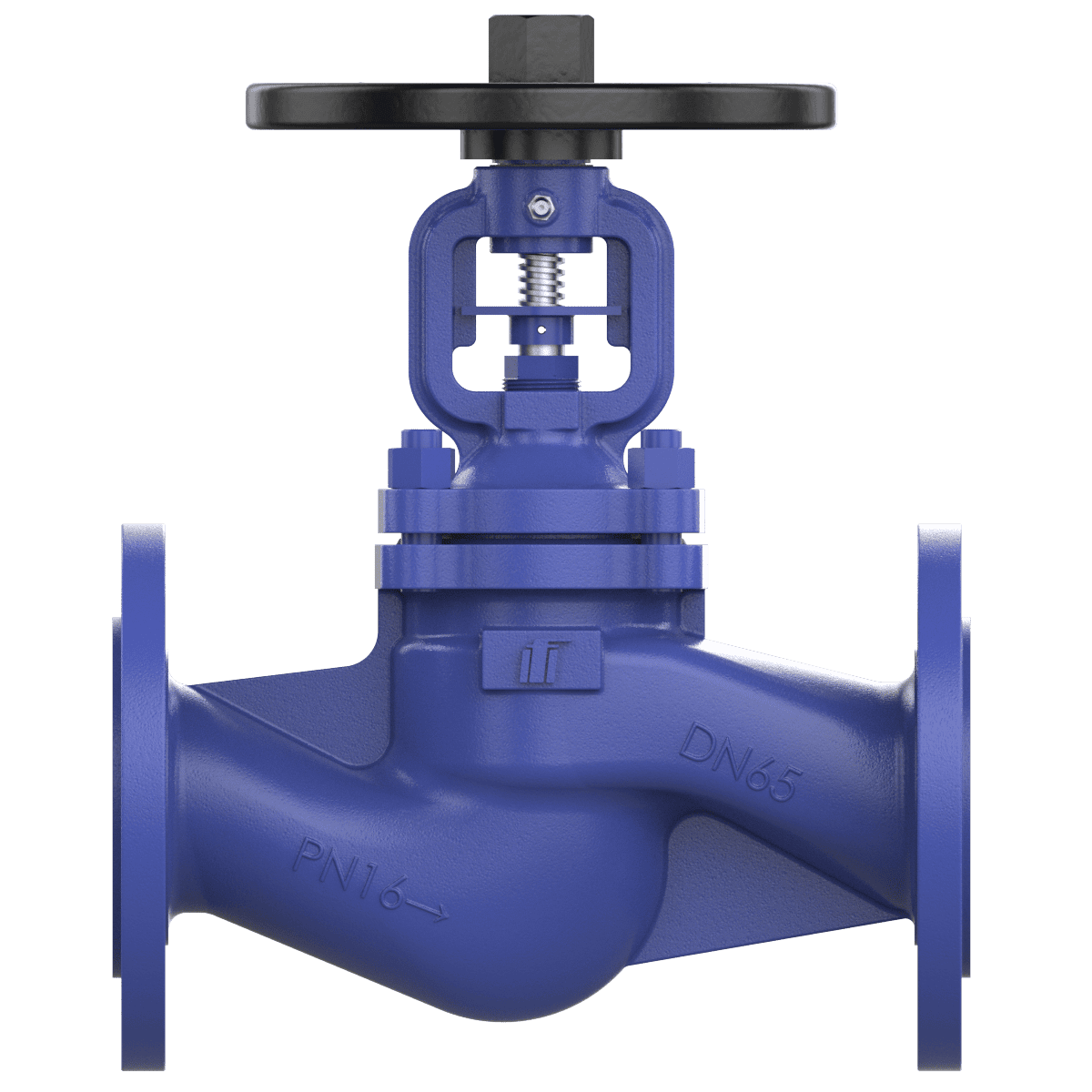 Steel bellows sealed globe valve DN65 PN16 with flanged ends Bellows sealed globe valve DN65 PN16