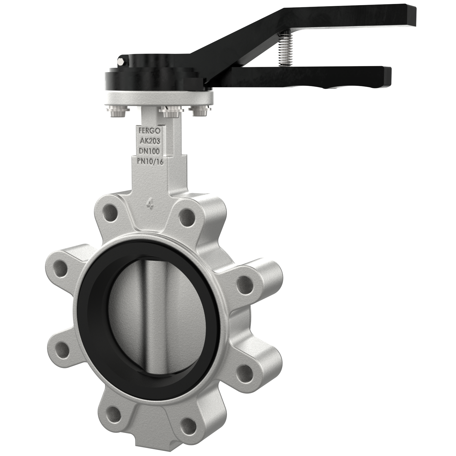Edelstahl Absperrklappe DN100