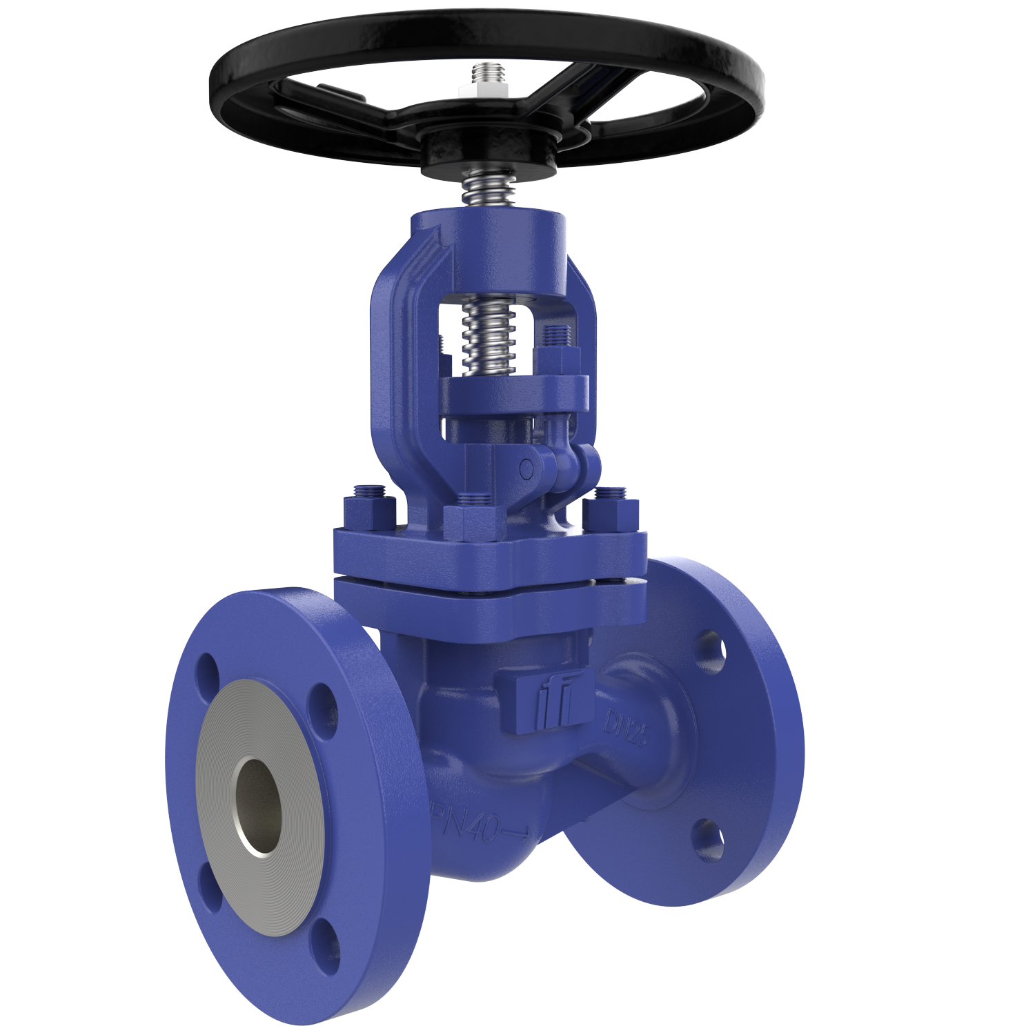 VG430 Flanged globe valve DN 25 PN40 steel TA-Luft handwheel