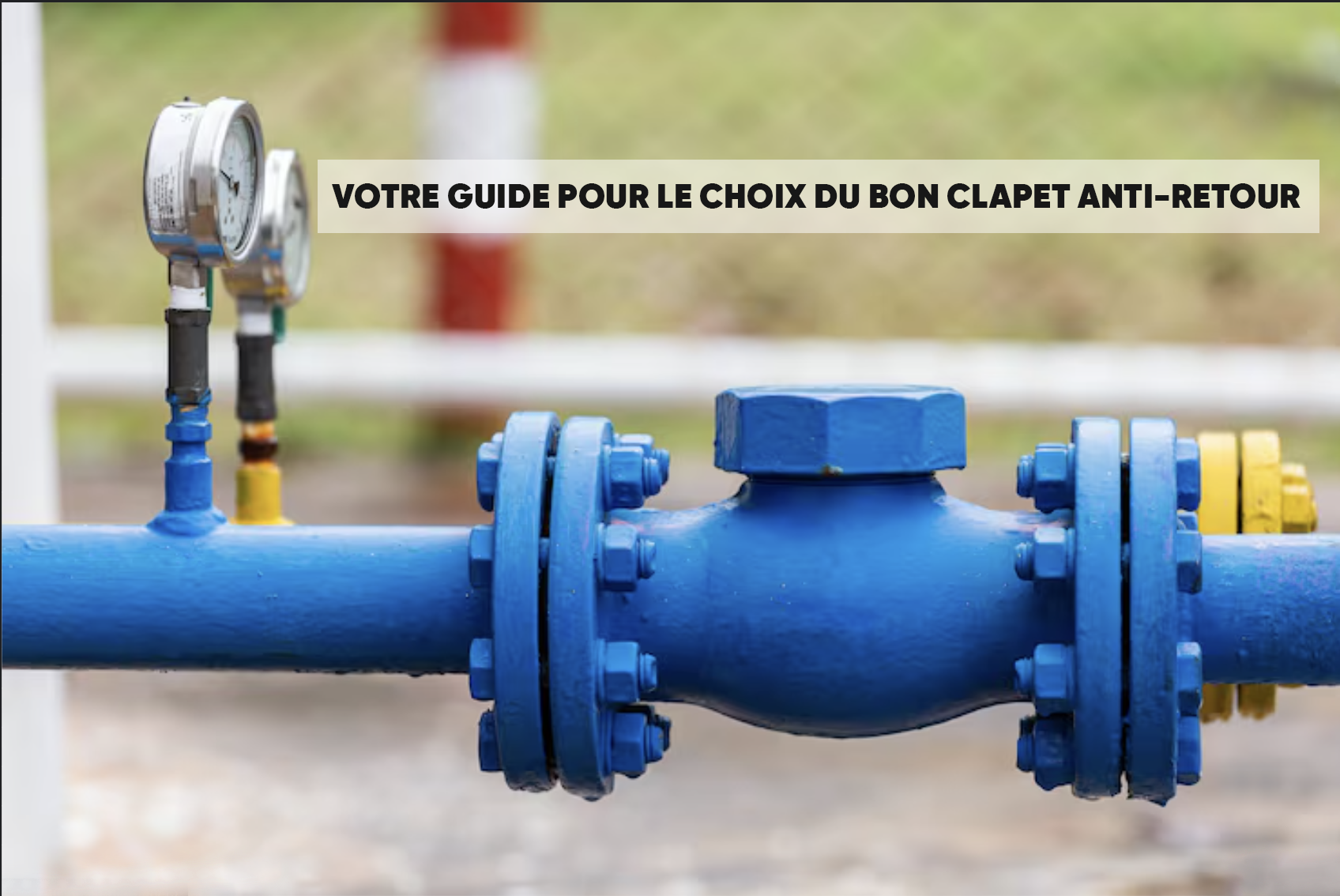 Clapet Anti-Retour en Acier/Inox – Protection Contre le Reflux Clapet anti-retour industriel en métal, vue de face