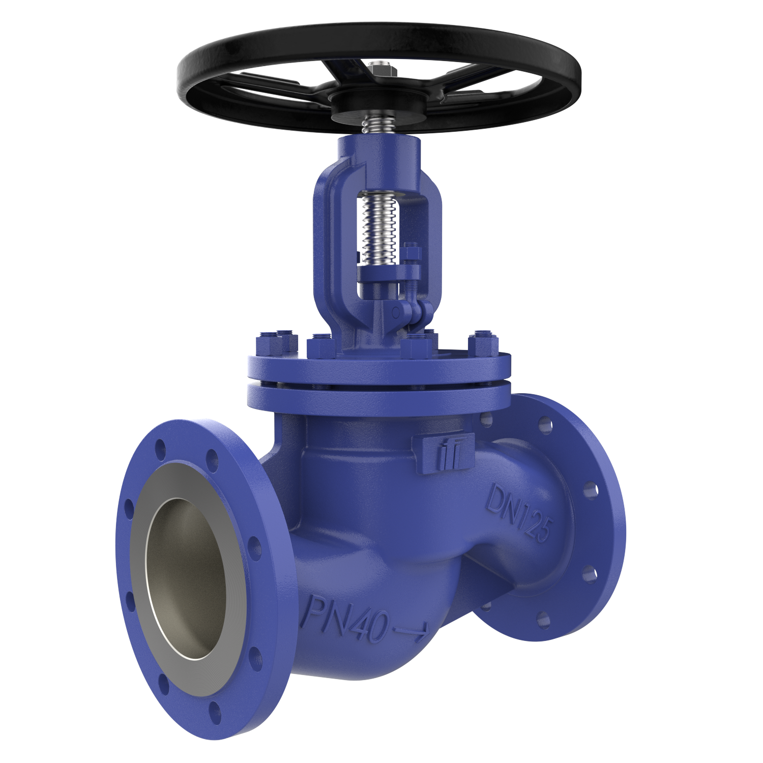 VG430 flanged shut-off valve DN 125 PN40 steel TA air handwheel