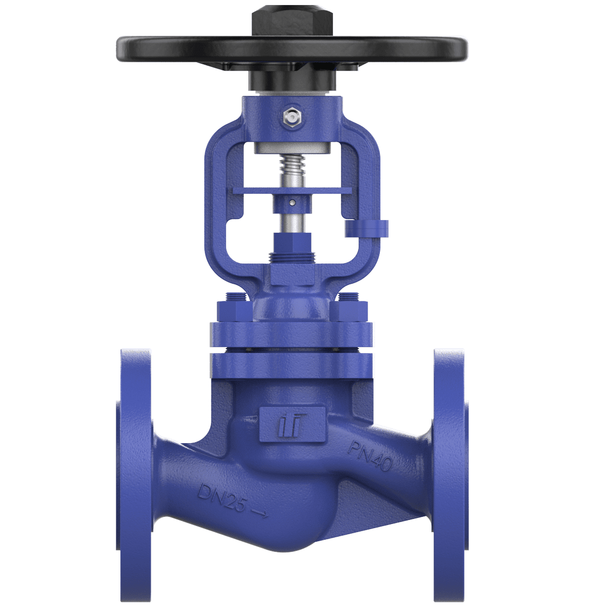 Bellows sealed globe valve DN25