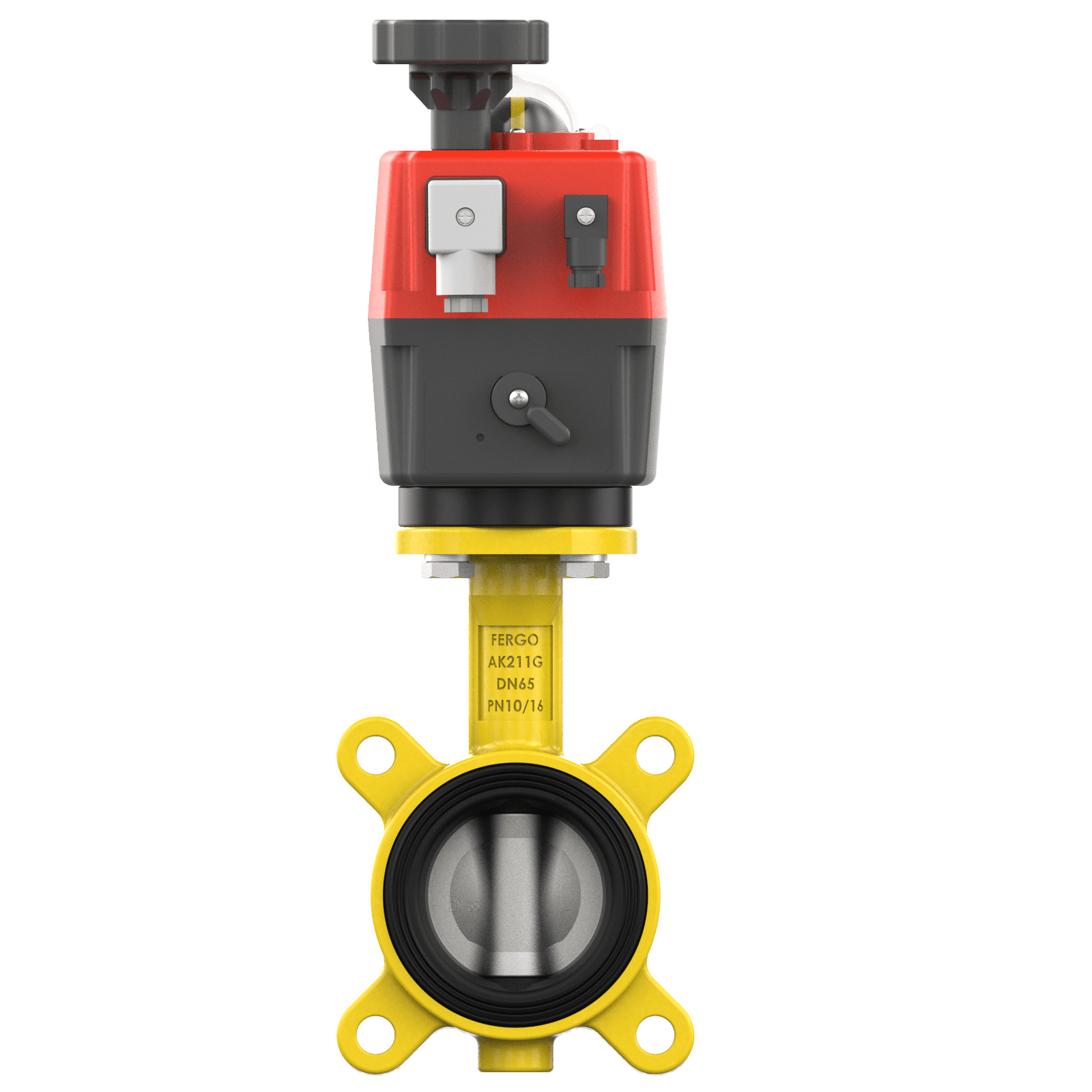 Vanne papillon électrique DN65 pour gaz