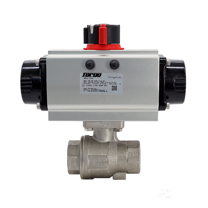 Ball valve DVGW approval drinking water with pneumatic actuator