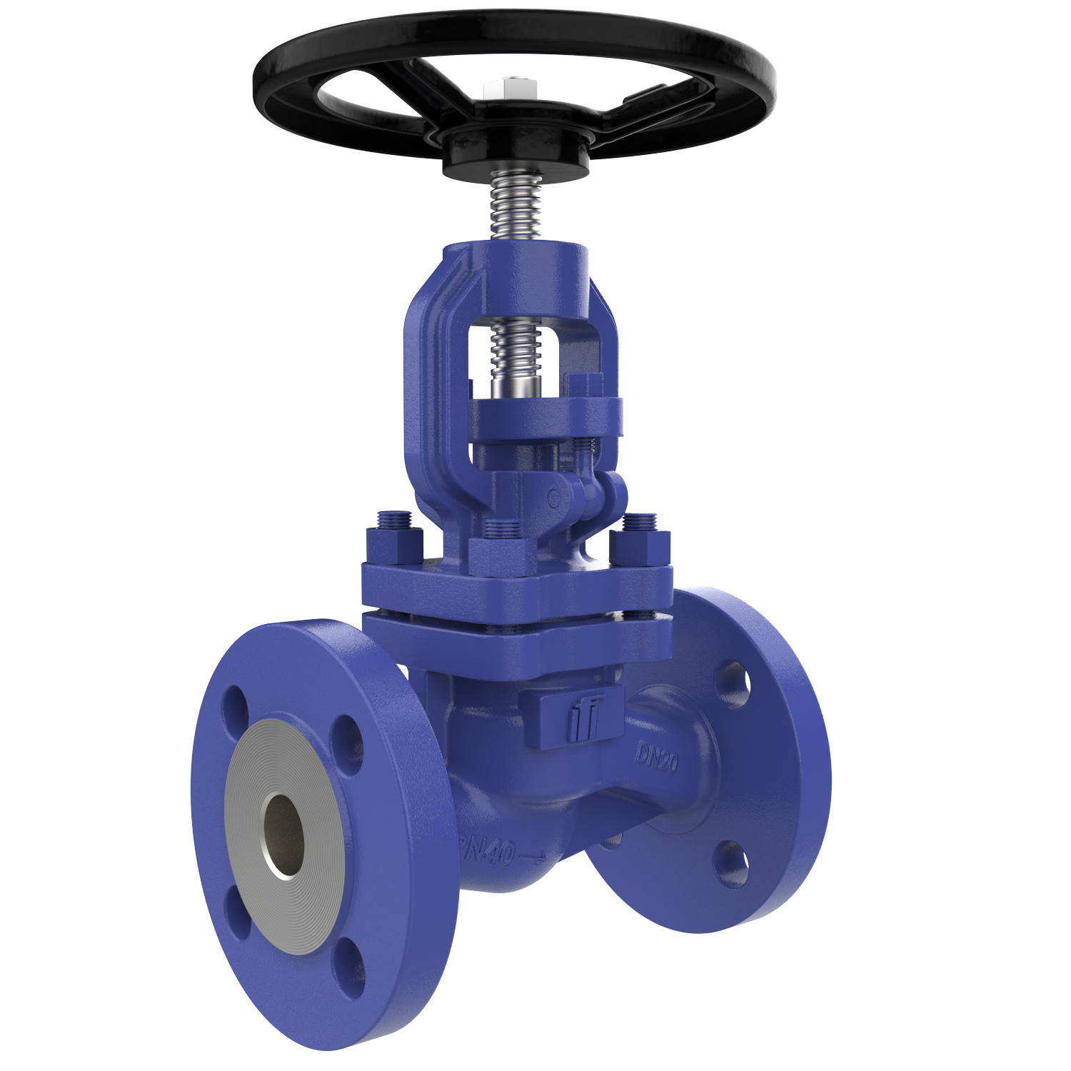 VG430 Flanged shut-off valve DN 20 PN16/40 steel TA-Luft handwheel